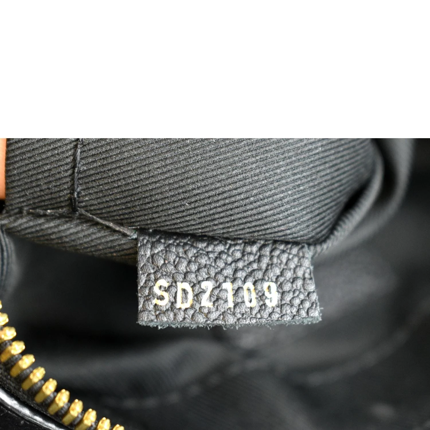 LOUIS VUITTON Saintonge Monogram Empreinte Leather Crossbody Bag Black - Image 12