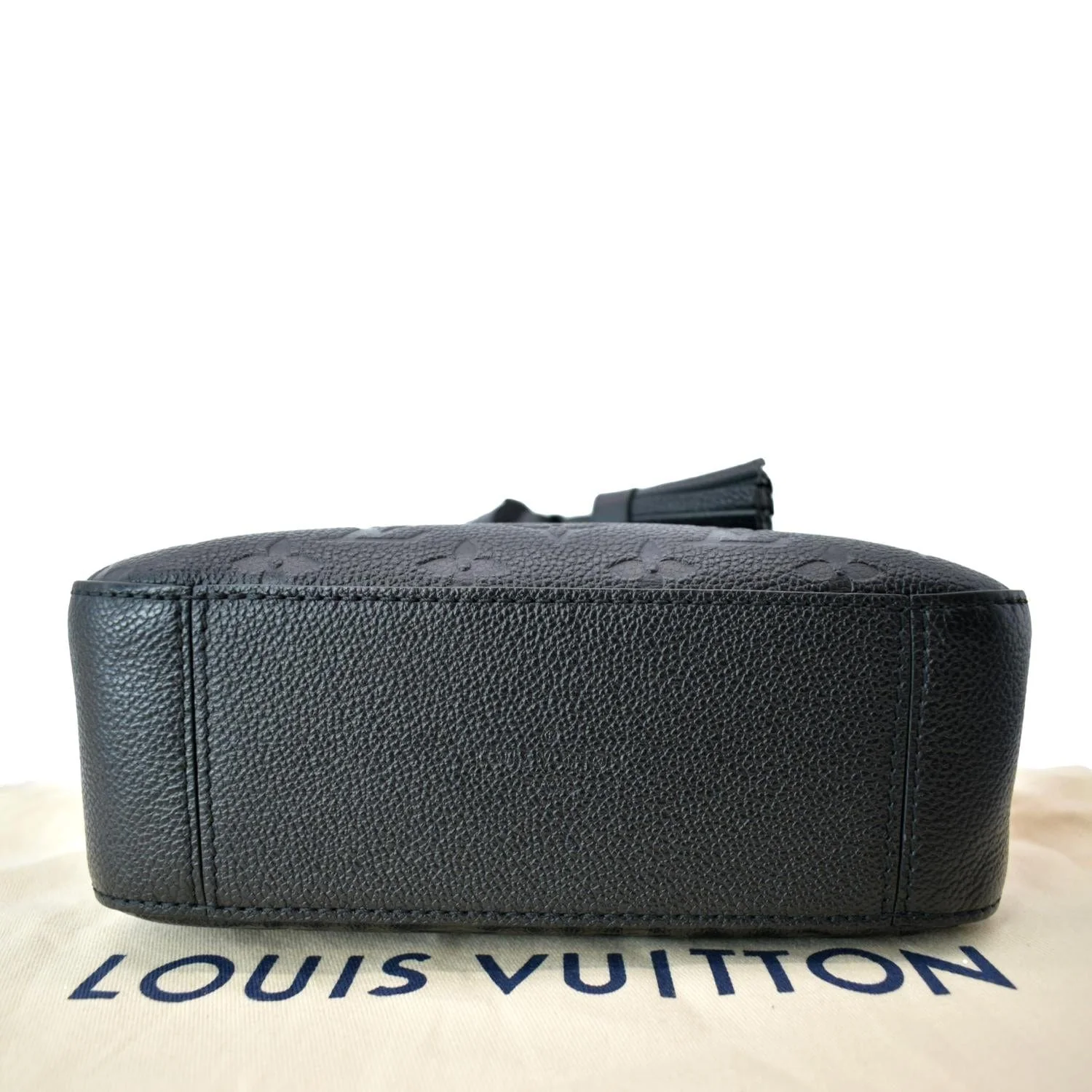 LOUIS VUITTON Saintonge Monogram Empreinte Leather Crossbody Bag Black - Image 7