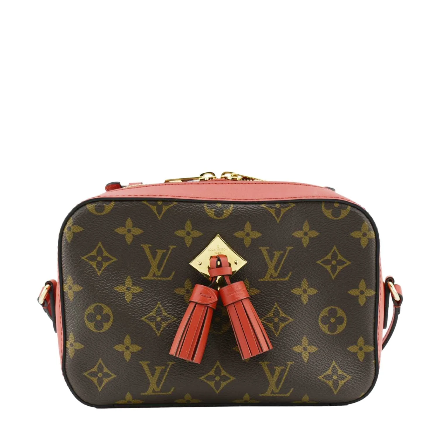 LOUIS VUITTON Saintonge Monogram Canvas Crossbody Bag Coquelicot - Image 3