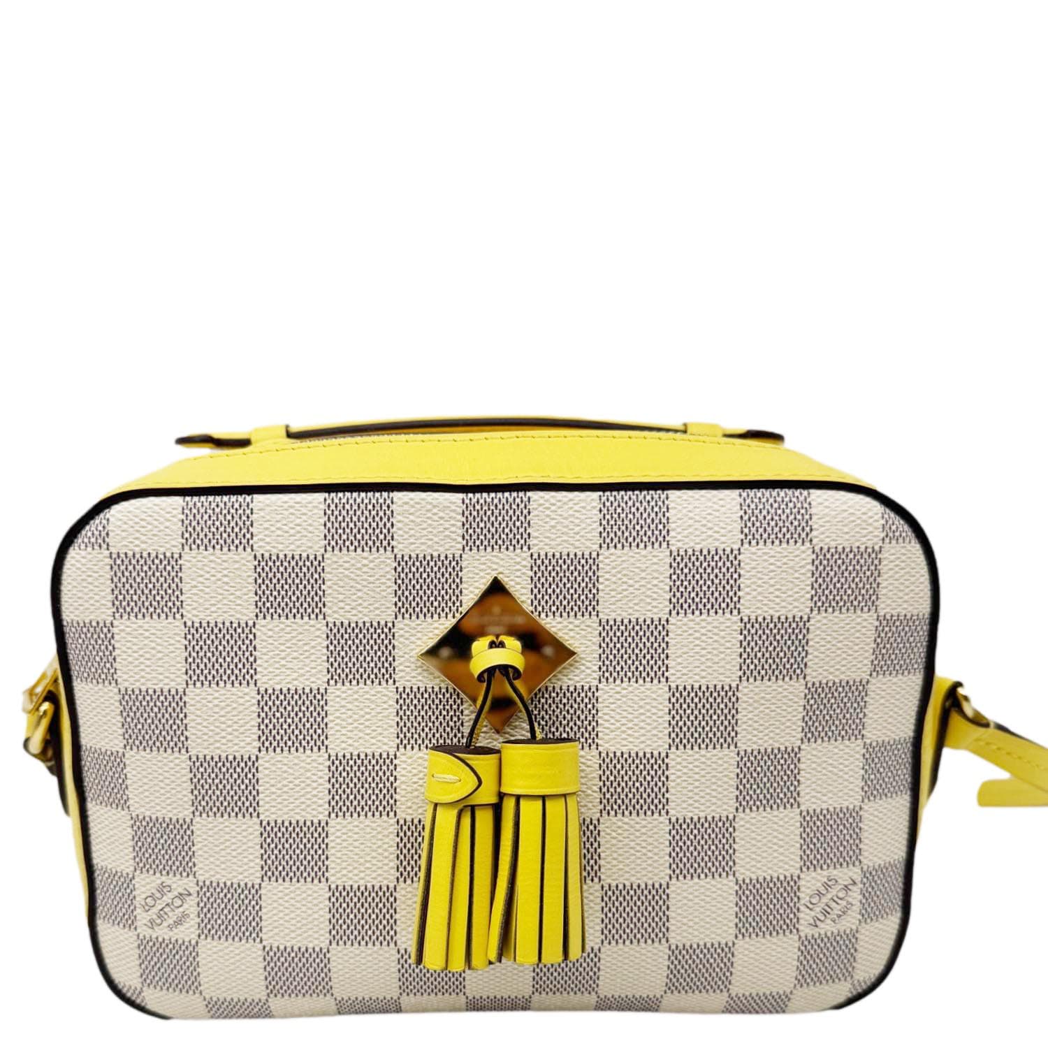 LOUIS VUITTON Saintonge Damier Azur Crossbody Bag White - Image 4