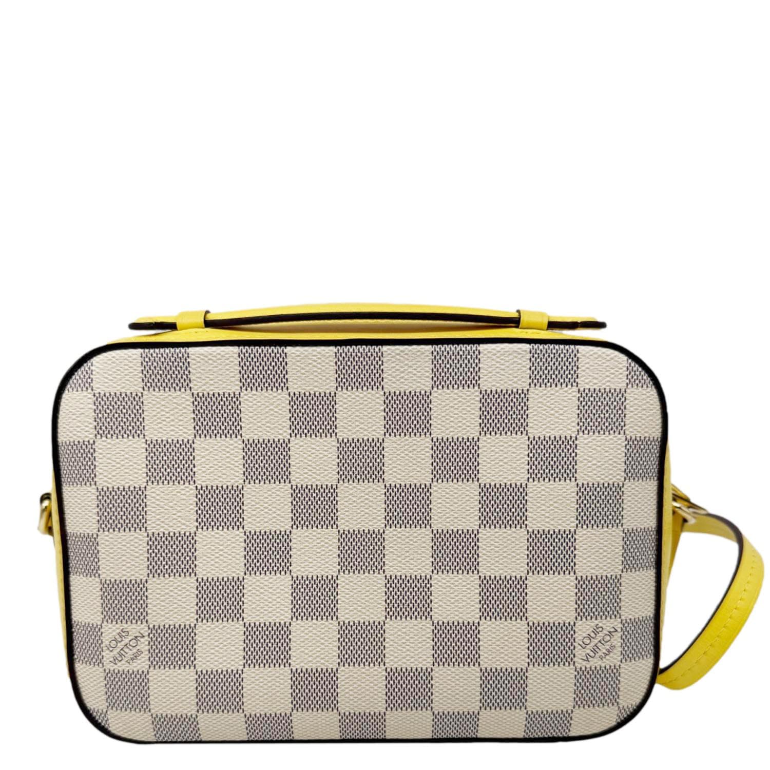 LOUIS VUITTON Saintonge Damier Azur Crossbody Bag White - Image 5