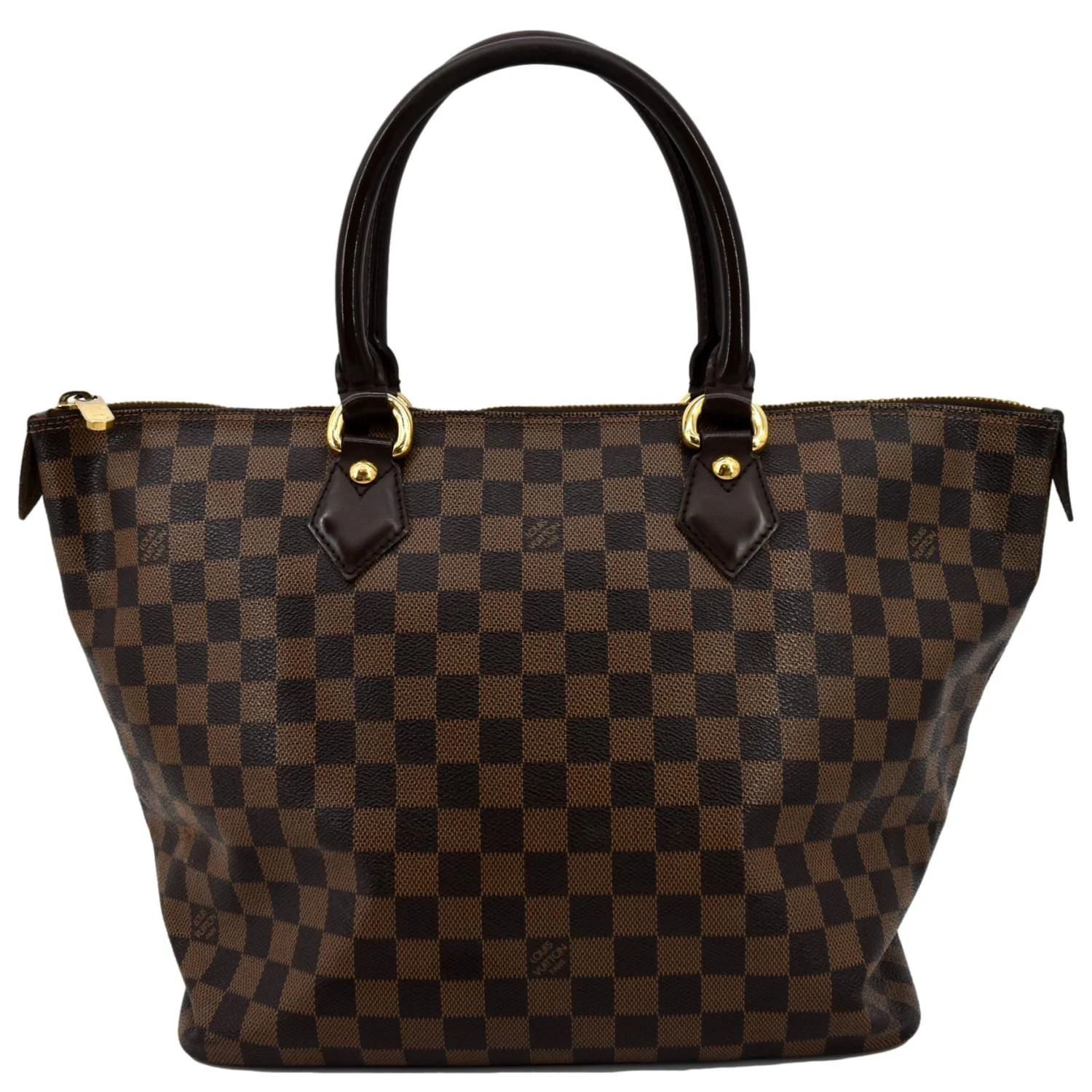 LOUIS VUITTON Saleya MM Damier Ebene Shoulder Bag Brown - Image 3