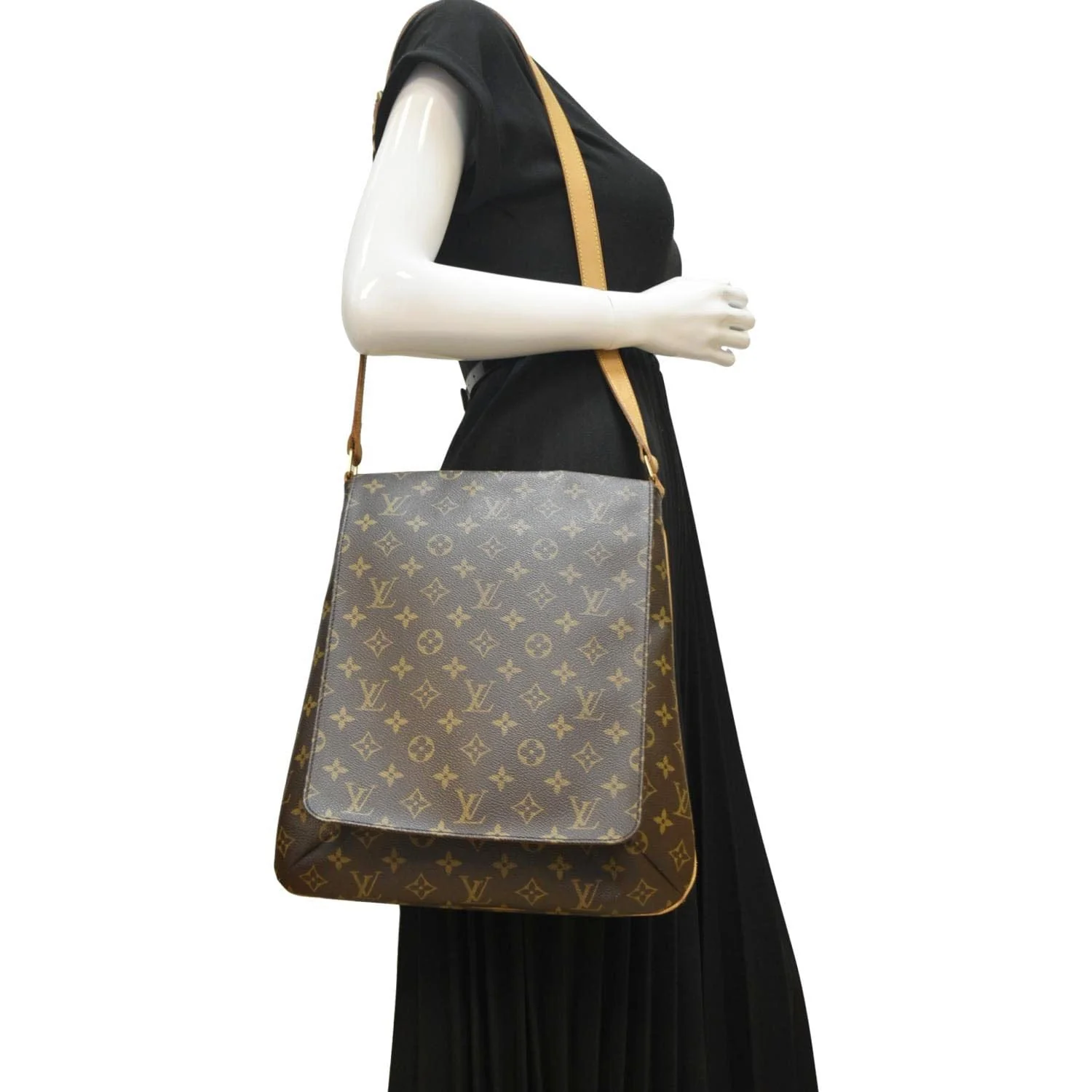LOUIS VUITTON Musette Salsa GM Monogram Canvas Crossbody Bag Brown - Image 2