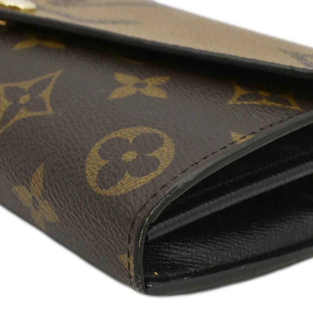 LOUIS VUITTON Sarah Monogram Reverse Canvas Wallet Brown - Image 8