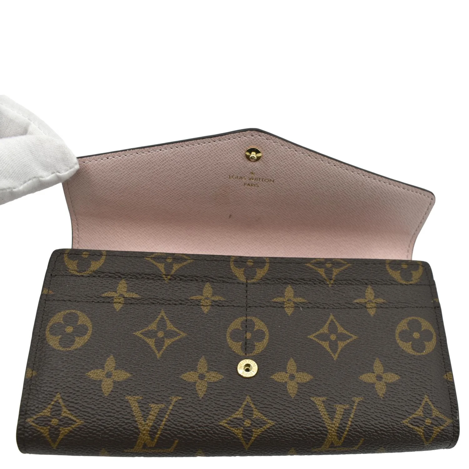 LOUIS VUITTON Sarah Monogram Canvas Wallet Brown - Image 9
