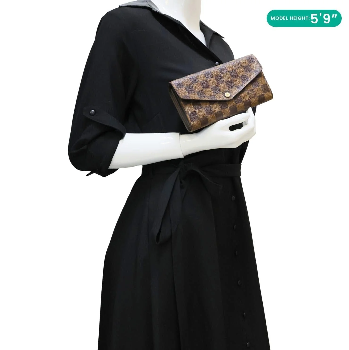 LOUIS VUITTON Sarah Damier Ebene Wallet Brown - Image 2