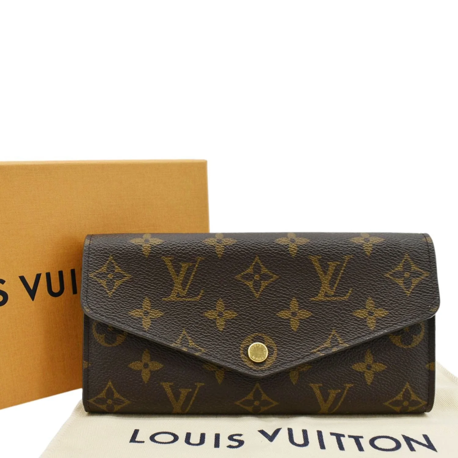 LOUIS VUITTON Sarah Monogram Canvas Wallet Brown - Image 3