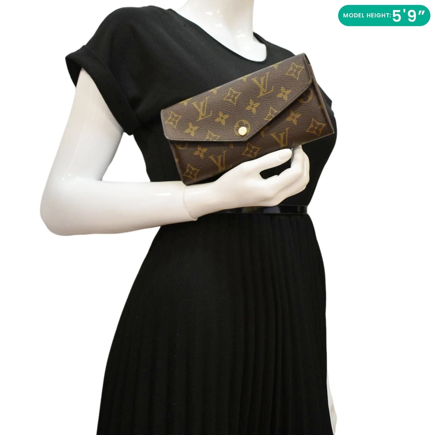 LOUIS VUITTON Sarah Monogram Canvas Wallet Brown - Image 2