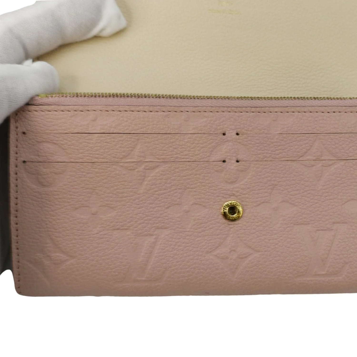LOUIS VUITTON Sarah Monogram Empreinte Leather Wallet Pink - Image 14