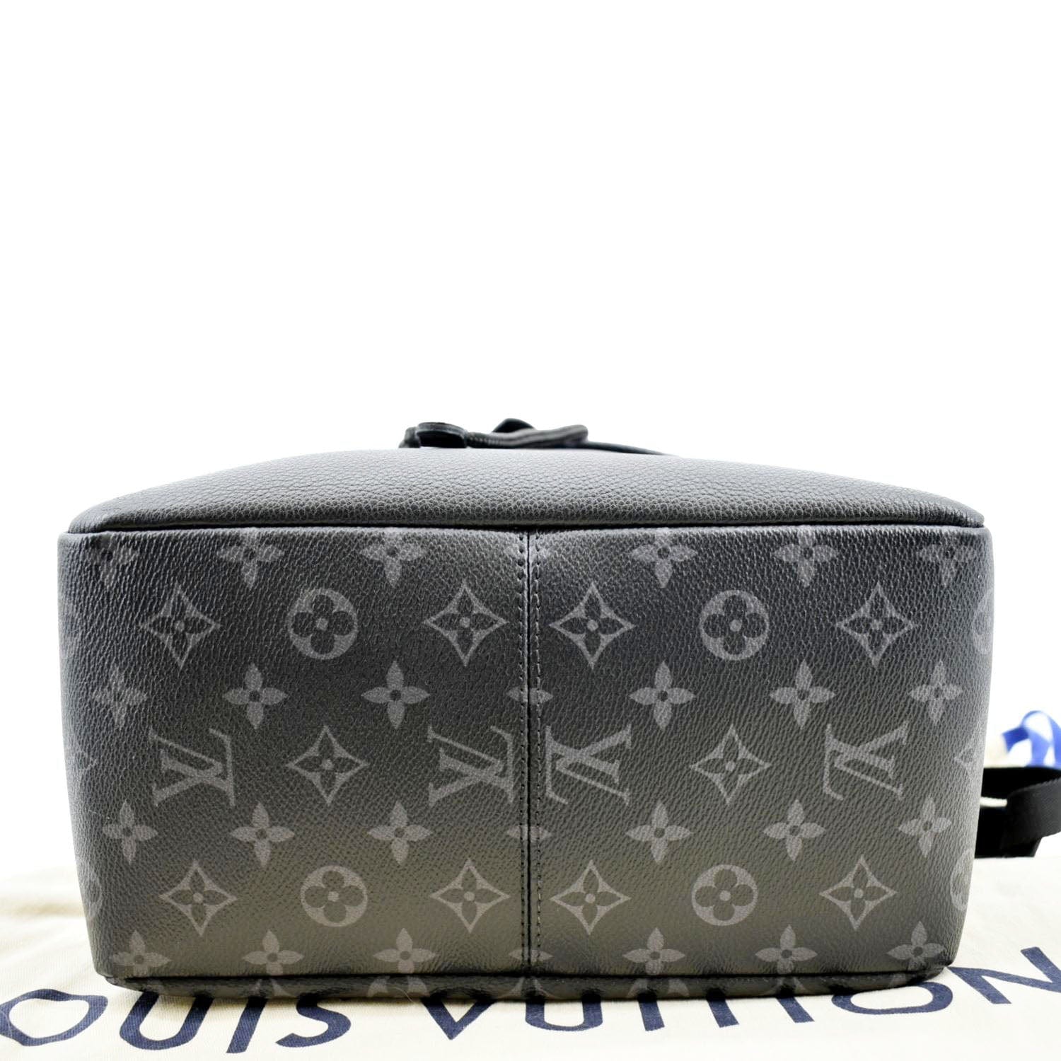 LOUIS VUITTON Saumur Monogram Canvas Backpack Bag Grey - Image 9