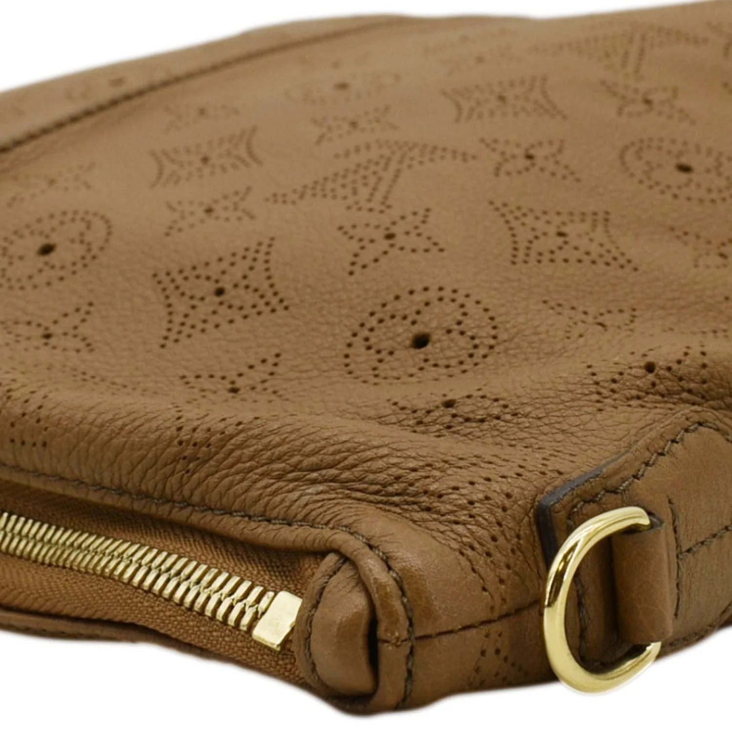 LOUIS VUITTON Selene PM Mahina Leather Tote Shoulder Bag Tan - Image 6