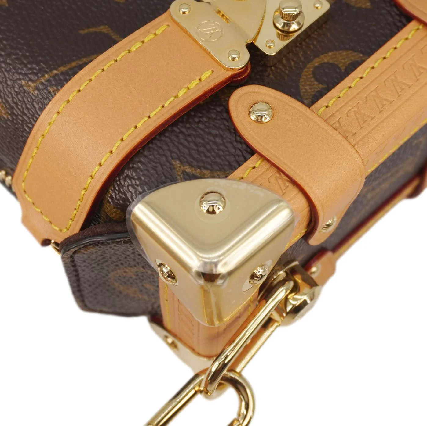 LOUIS VUITTON Side Trunk PM Monogram Canvas Tote Shoulder Bag Brown - Image 6
