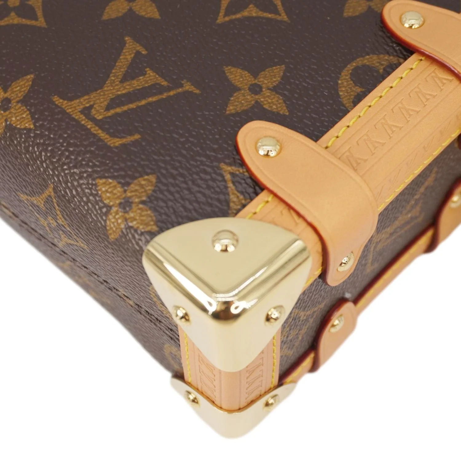 LOUIS VUITTON Side Trunk PM Monogram Canvas Tote Shoulder Bag Brown - Image 8
