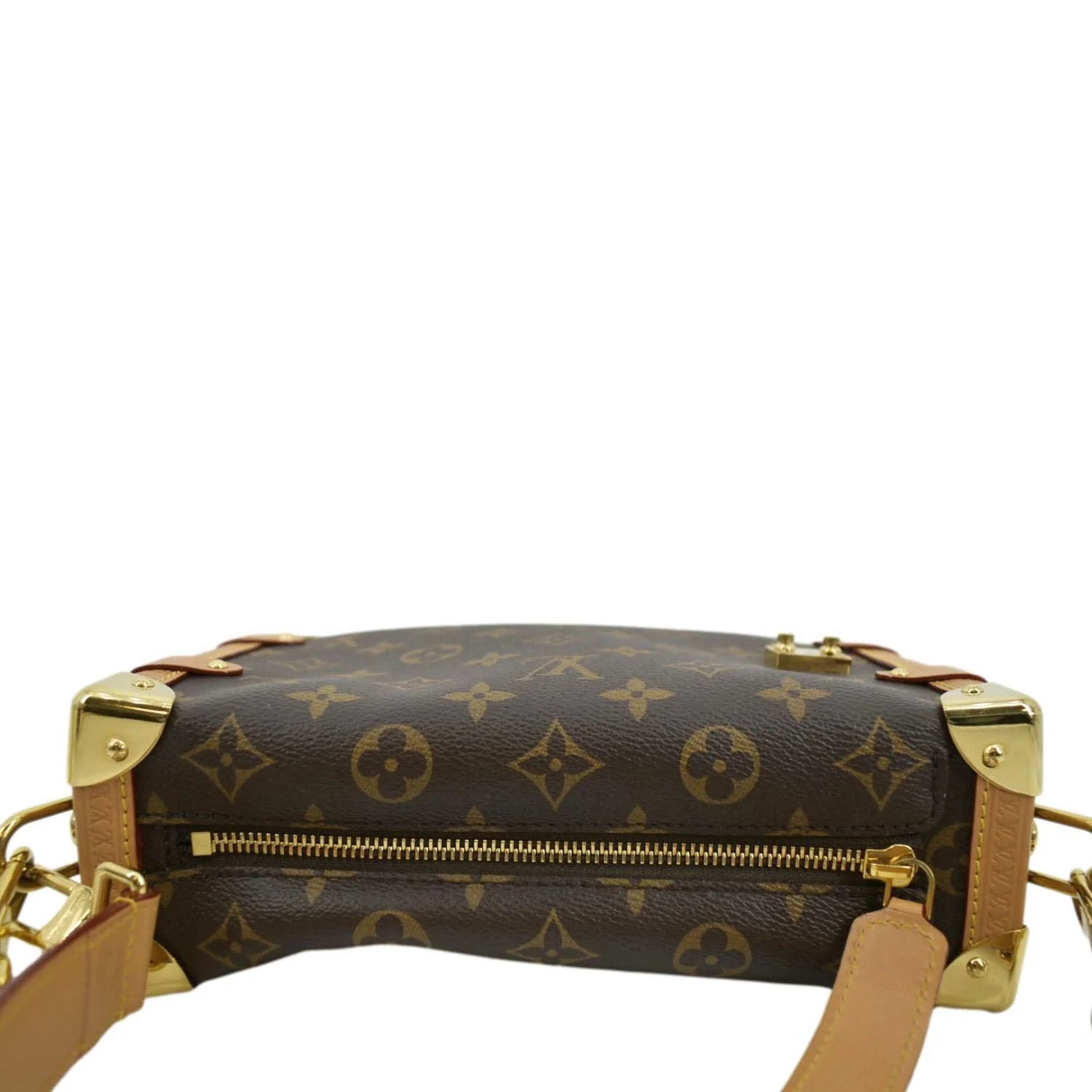 LOUIS VUITTON Side Trunk Monogram Canvas Crossbody Bag Brown - Image 4