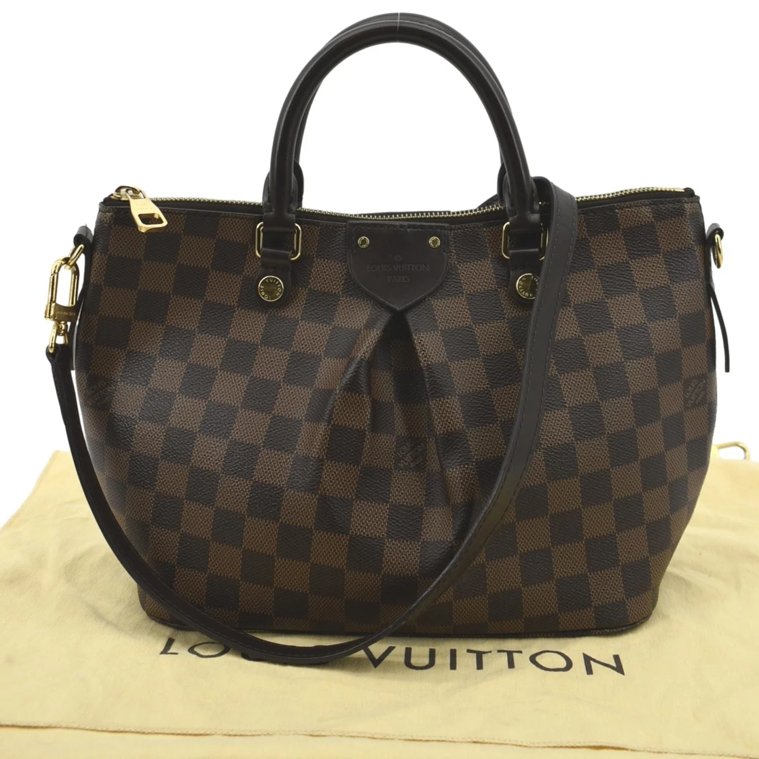 LOUIS VUITTON Siena PM Damier Ebene Shoulder Bag Brown - Image 3