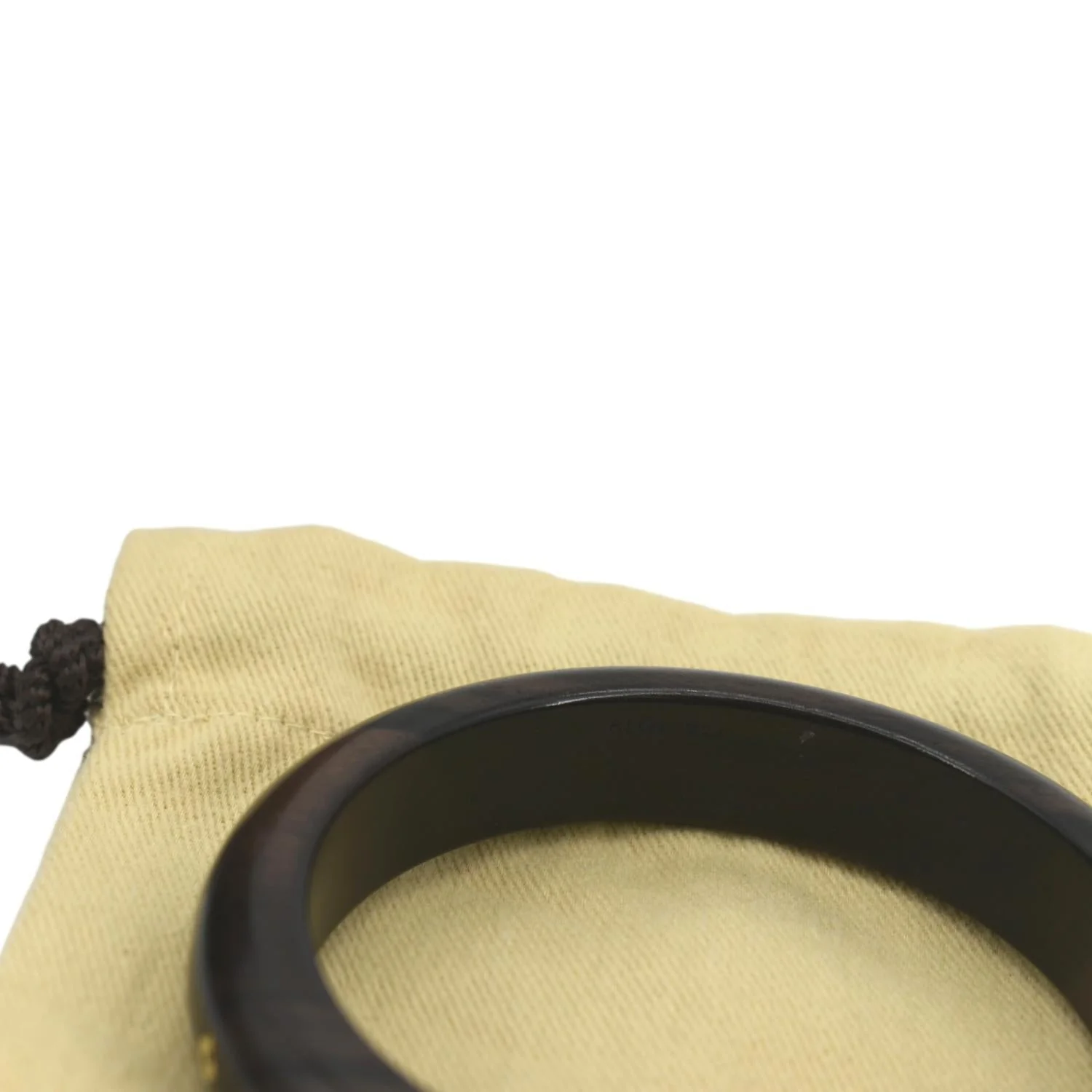 LOUIS VUITTON Sylvania Tiger Wood Brass Bangle Brown - Image 5