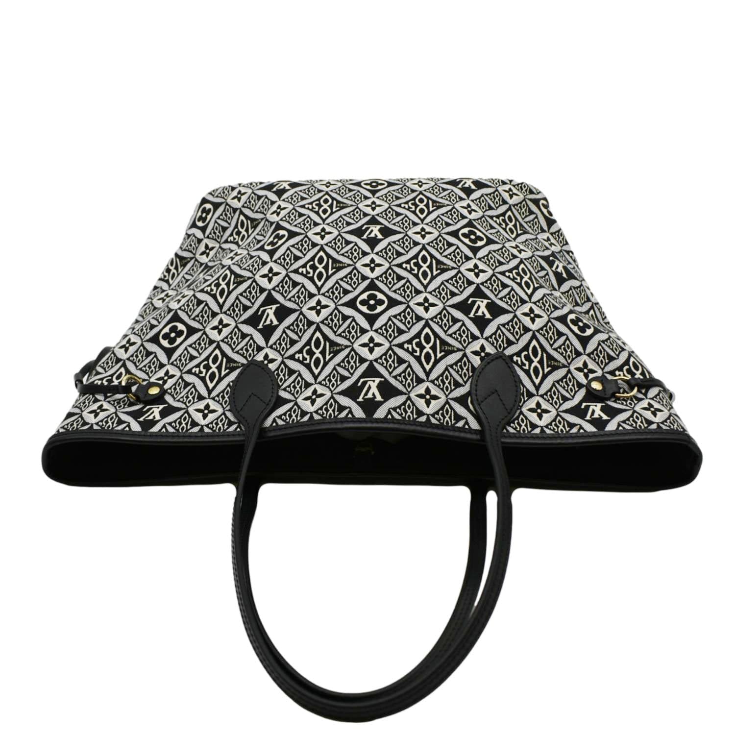 LOUIS VUITTON Since 1854 Neverfull MM Jacquard Shoulder Bag Black - Image 4