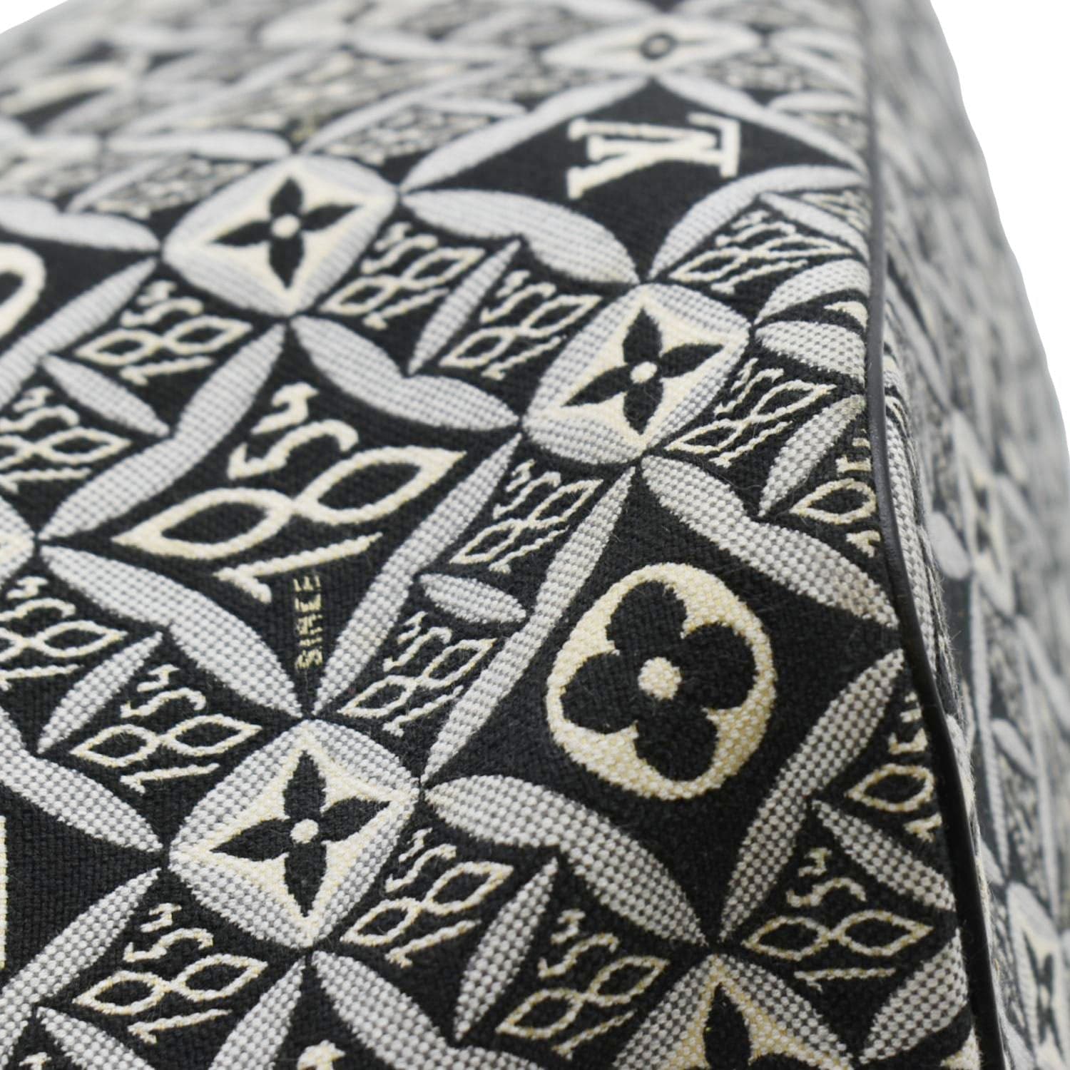 LOUIS VUITTON Since 1854 Neverfull MM Jacquard Shoulder Bag Black - Image 8