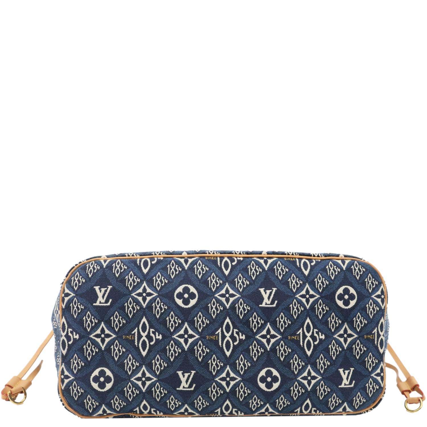 LOUIS VUITTON Neverfull MM Monogram Jacquard Since 1854 Canvas Tote Bag Blue - Image 12