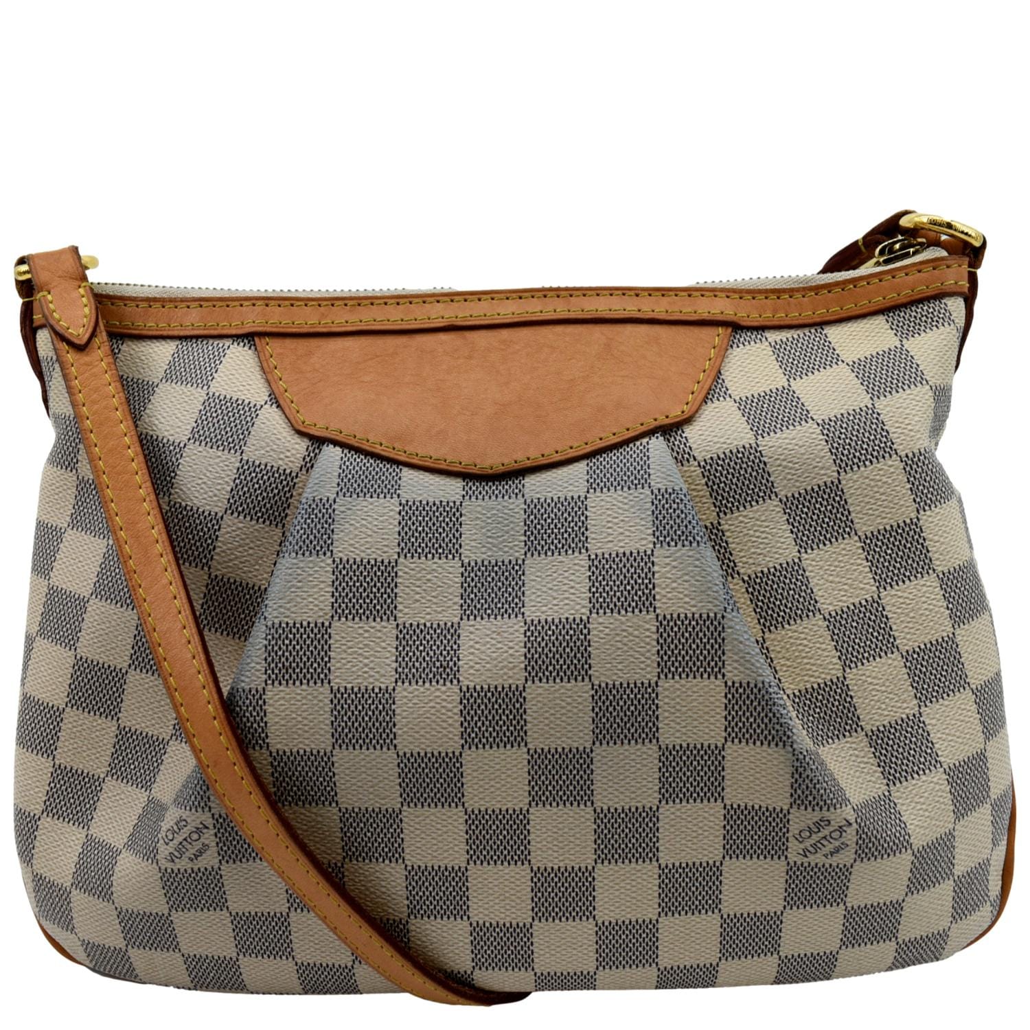 LOUIS VUITTON Siracusa PM Damier Azur Shoulder Bag White - Image 3