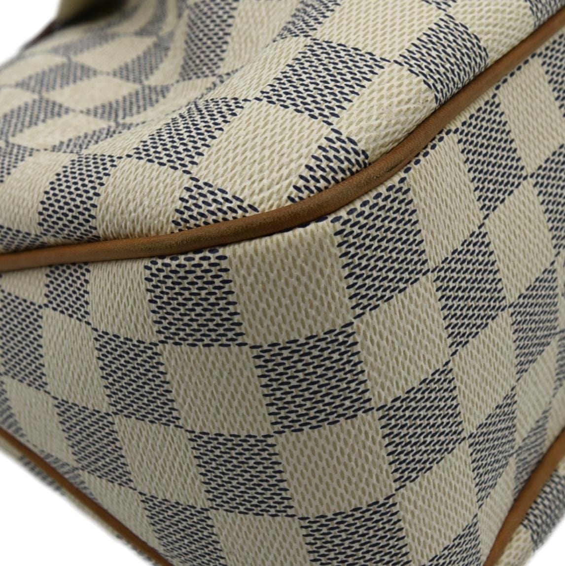 LOUIS VUITTON Siracusa PM Damier Azur Shoulder Bag White - Image 8
