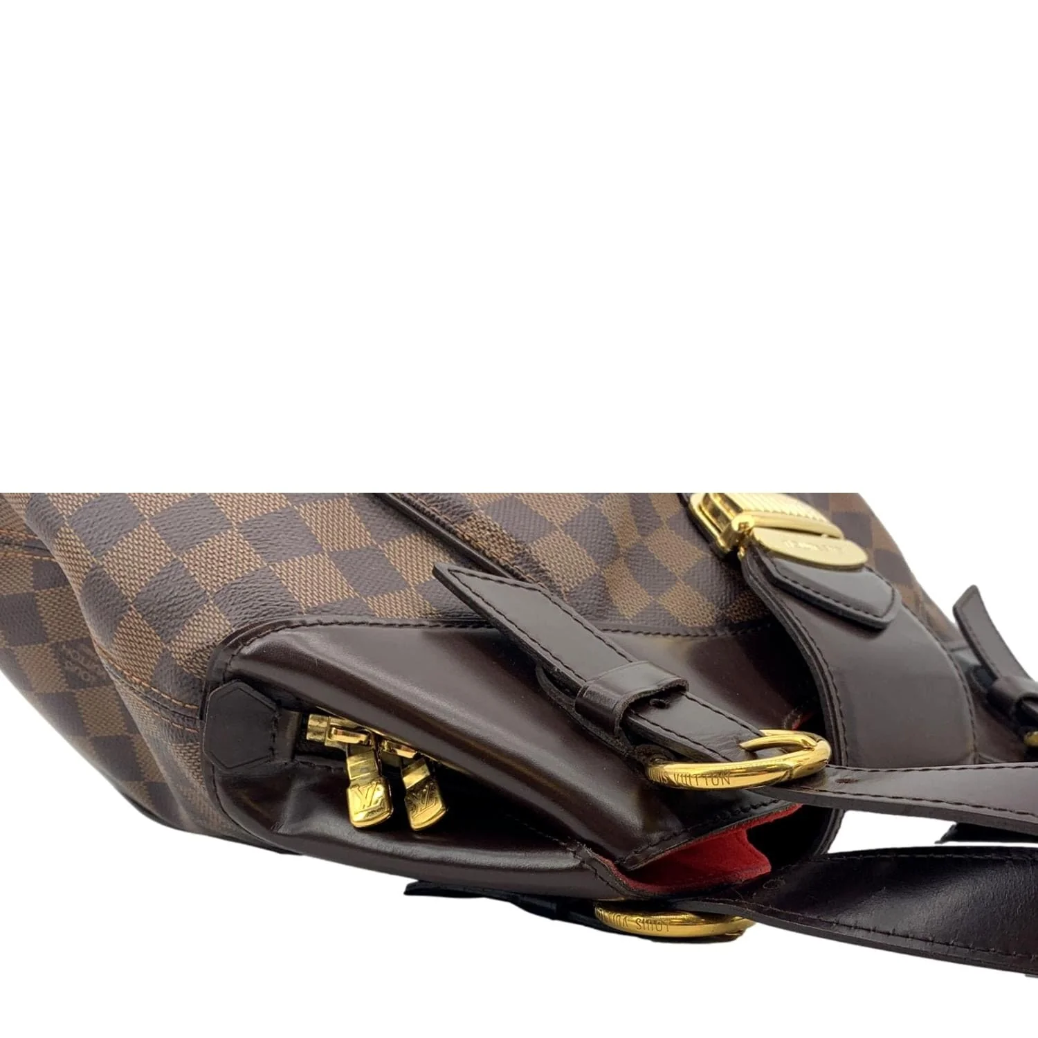 LOUIS VUITTON Sistina GM Damier Ebene Shoulder Bag Brown - Image 8