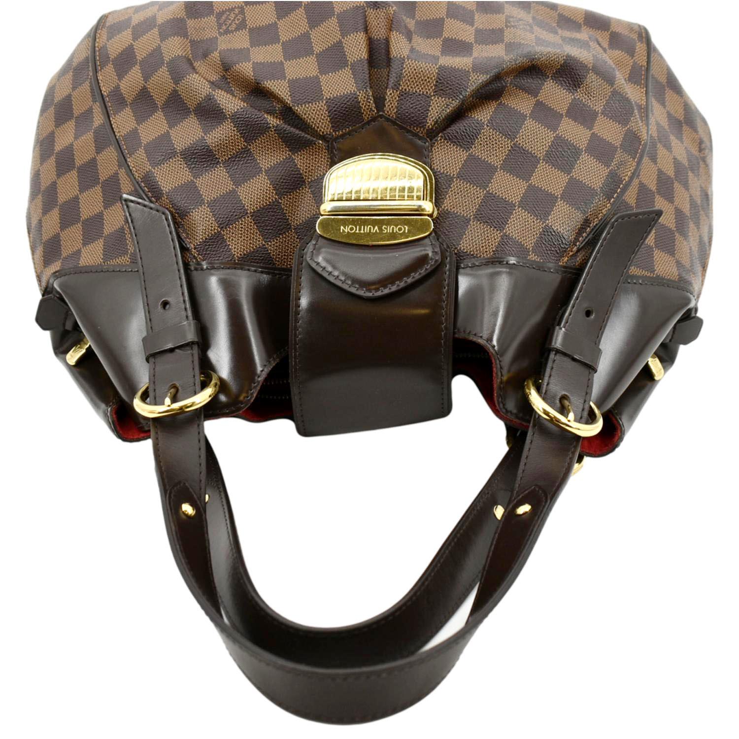 LOUIS VUITTON Sistina GM Damier Ebene Shoulder Bag Brown - Image 5