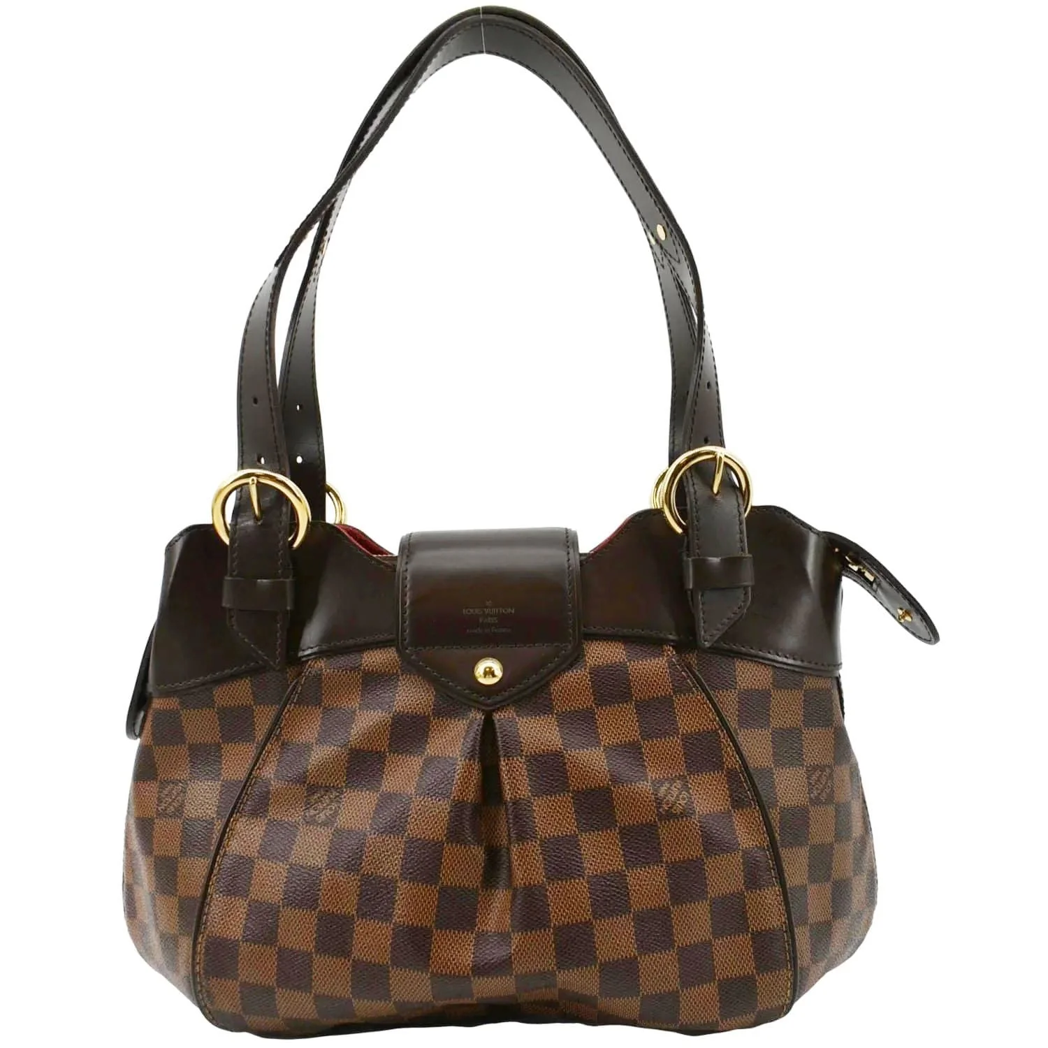 LOUIS VUITTON Women Sistina PM Damier Ebene Shoulder Bag Brown - Image 3