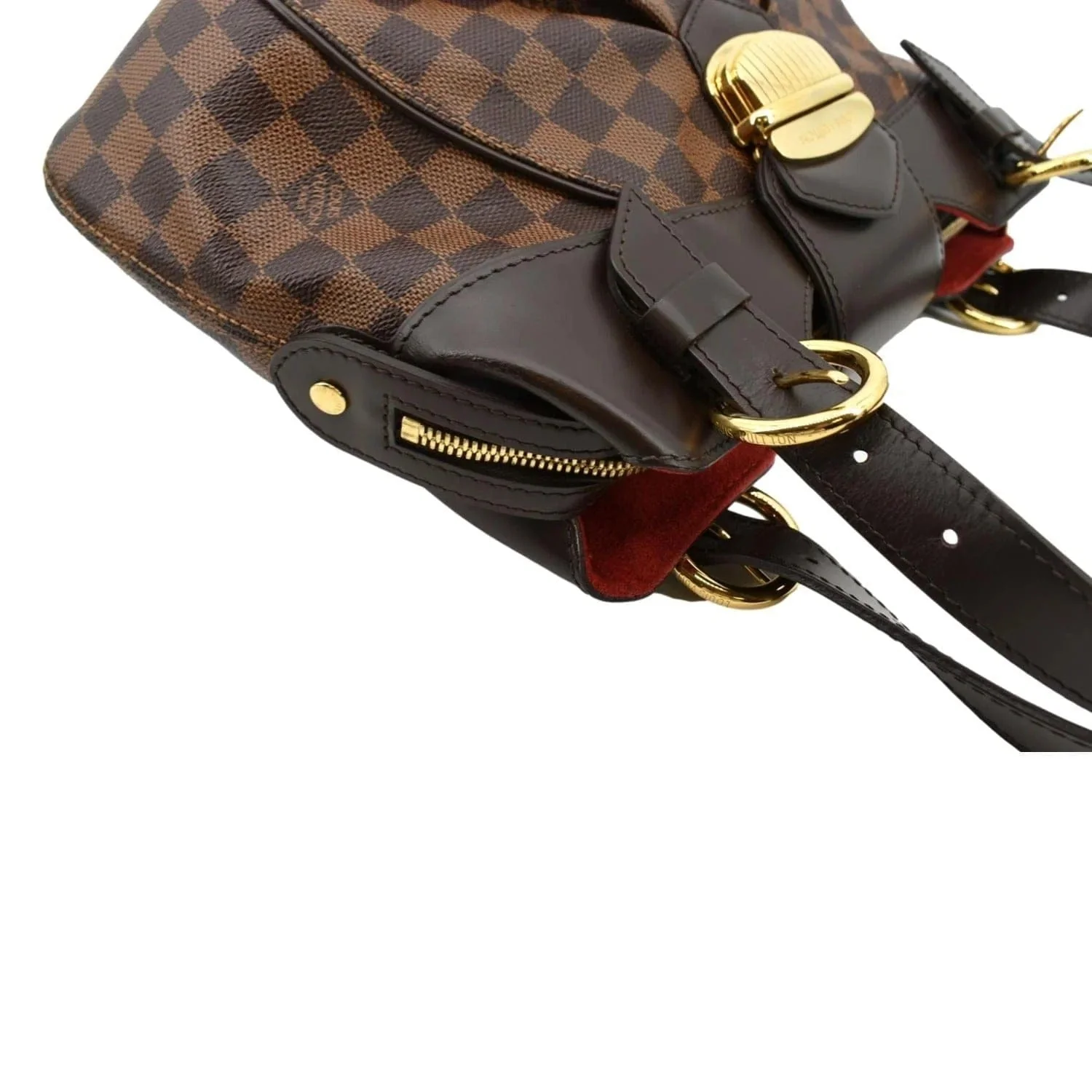 LOUIS VUITTON Women Sistina PM Damier Ebene Shoulder Bag Brown - Image 6