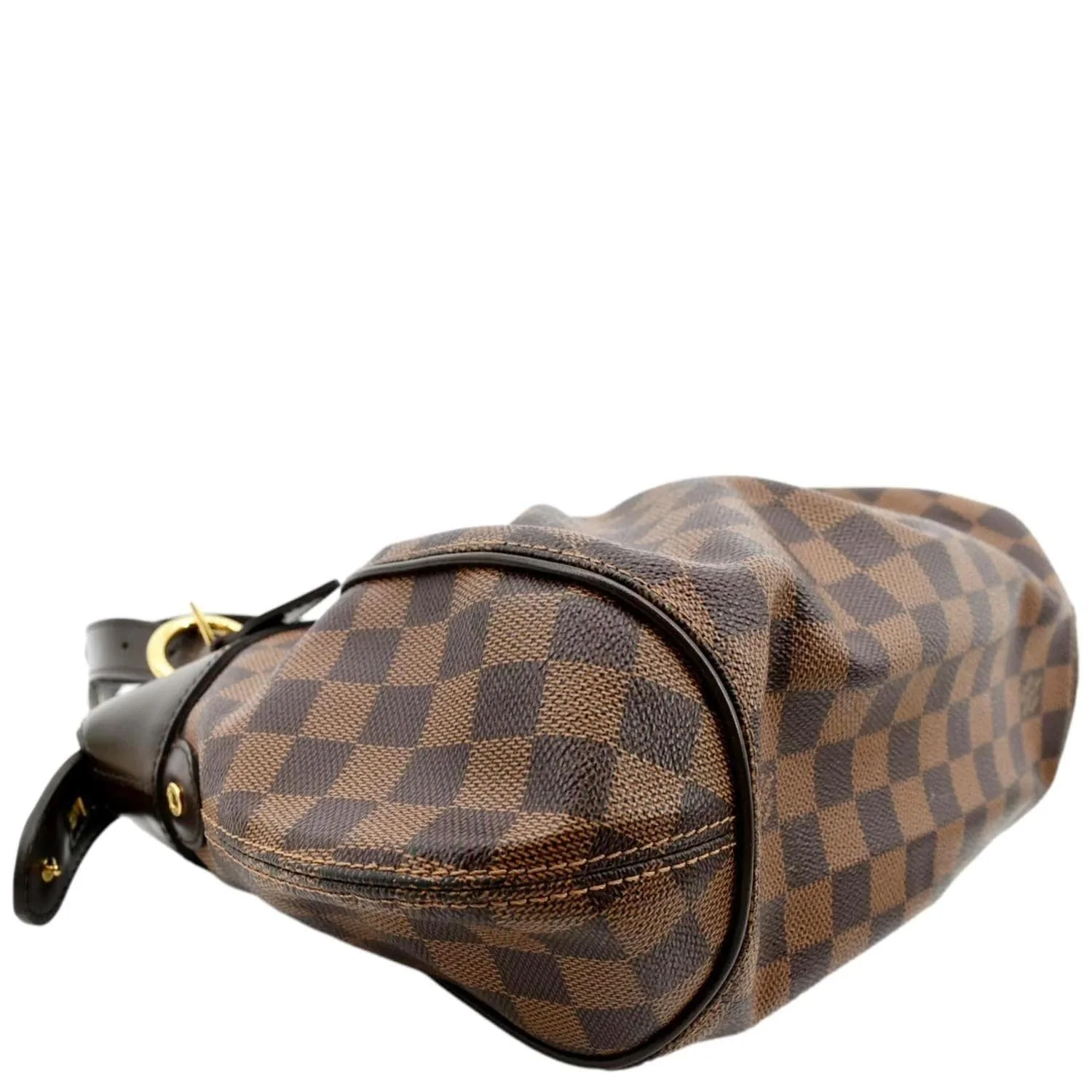 LOUIS VUITTON Women Sistina PM Damier Ebene Shoulder Bag Brown - Image 8