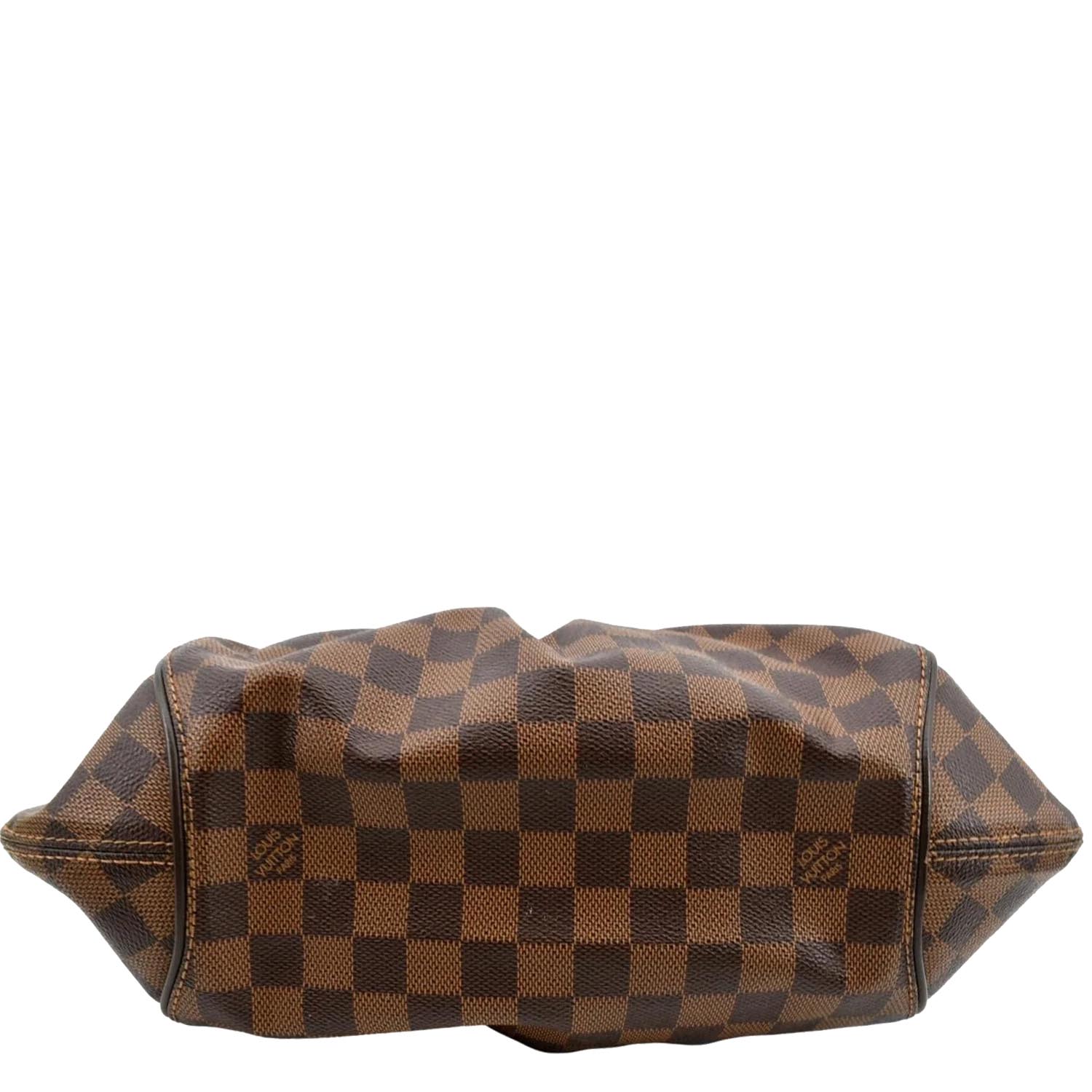 LOUIS VUITTON Women Sistina PM Damier Ebene Shoulder Bag Brown - Image 9