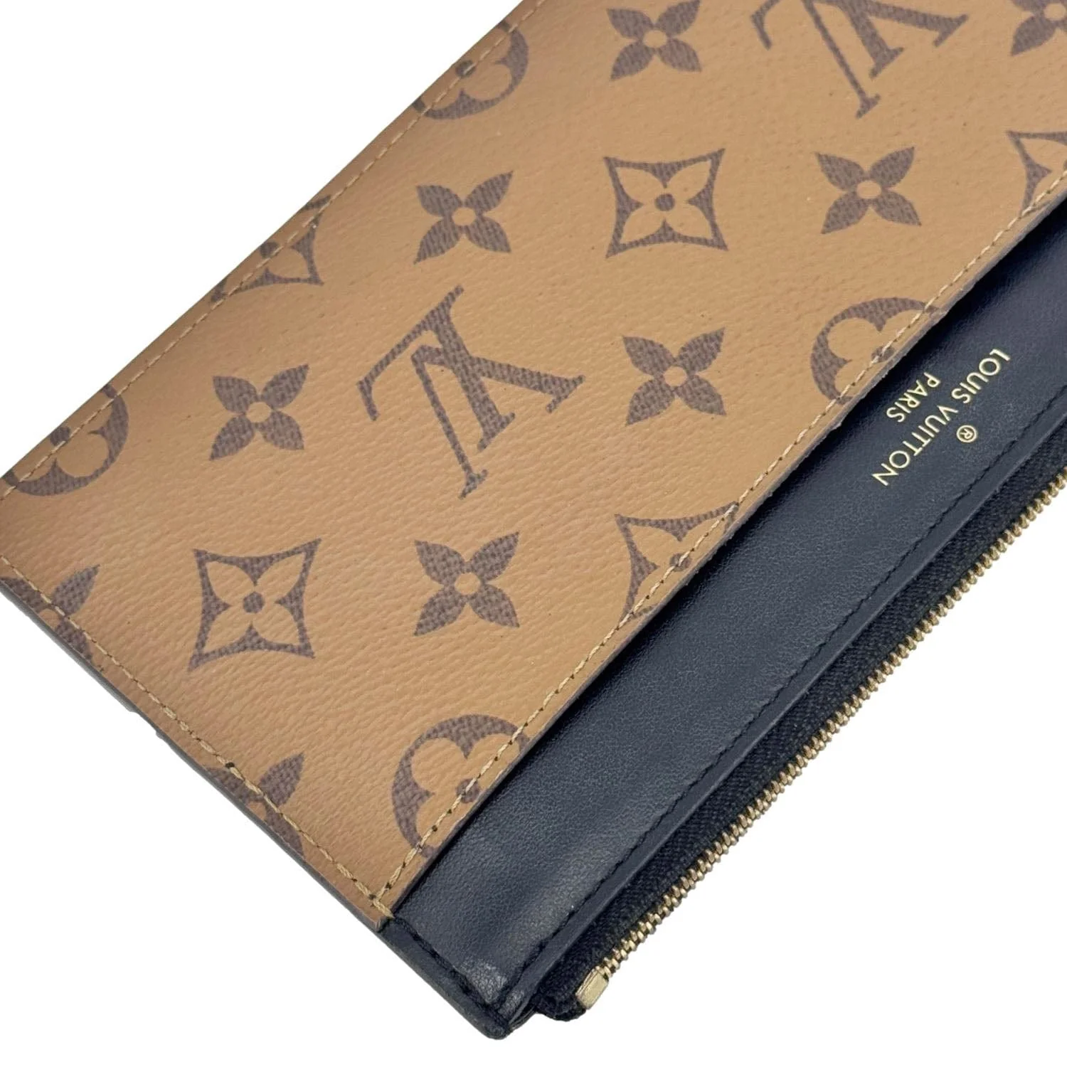 LOUIS VUITTON Slim Purse Monogram Reverse Canvas Wallet Brown - Image 7