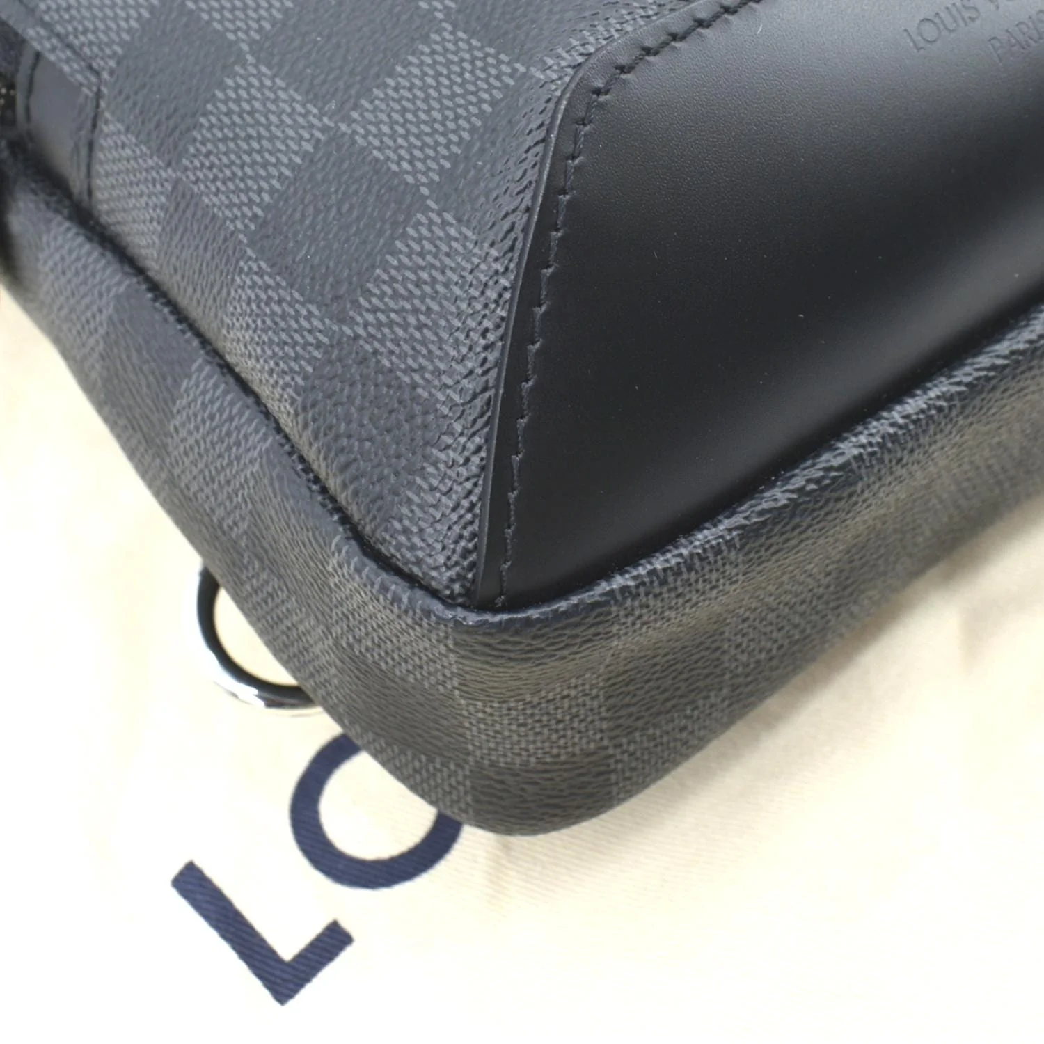 LOUIS VUITTON Avenue Sling Damier Graphite Backpack Bag Black - Image 8