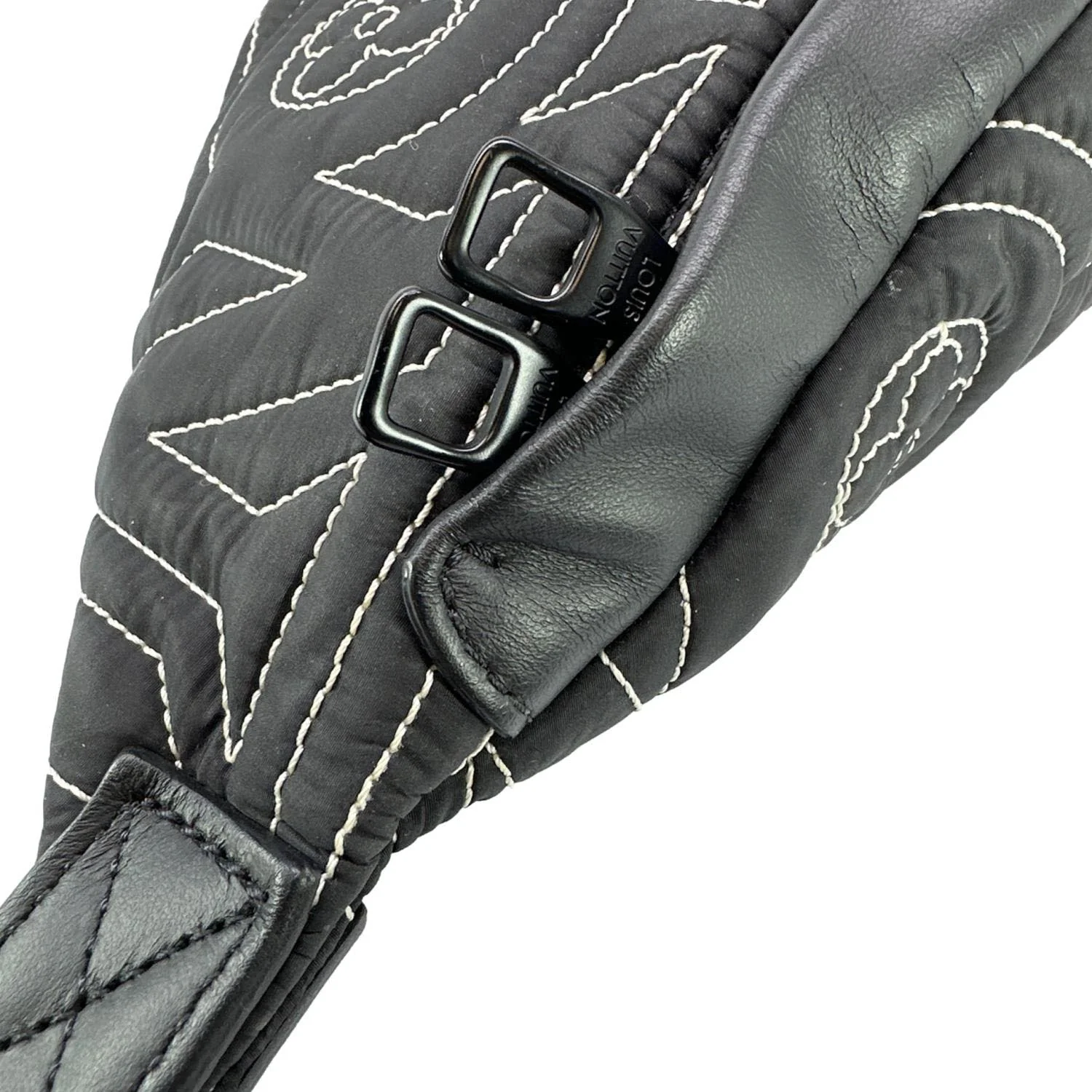 LOUIS VUITTON Snow Discovery PM Nylon Bumbag Black - Image 6