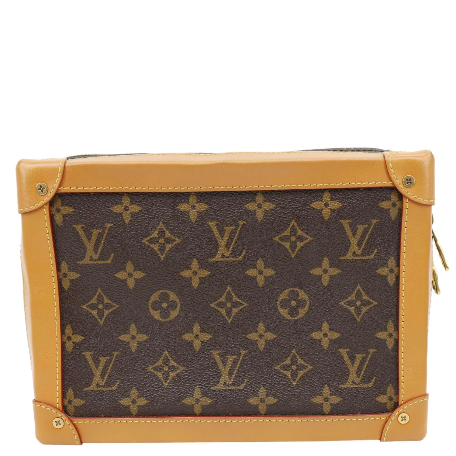 LOUIS VUITTON Soft Trunk Monogram Canvas Shoulder Bag Brown - Image 3