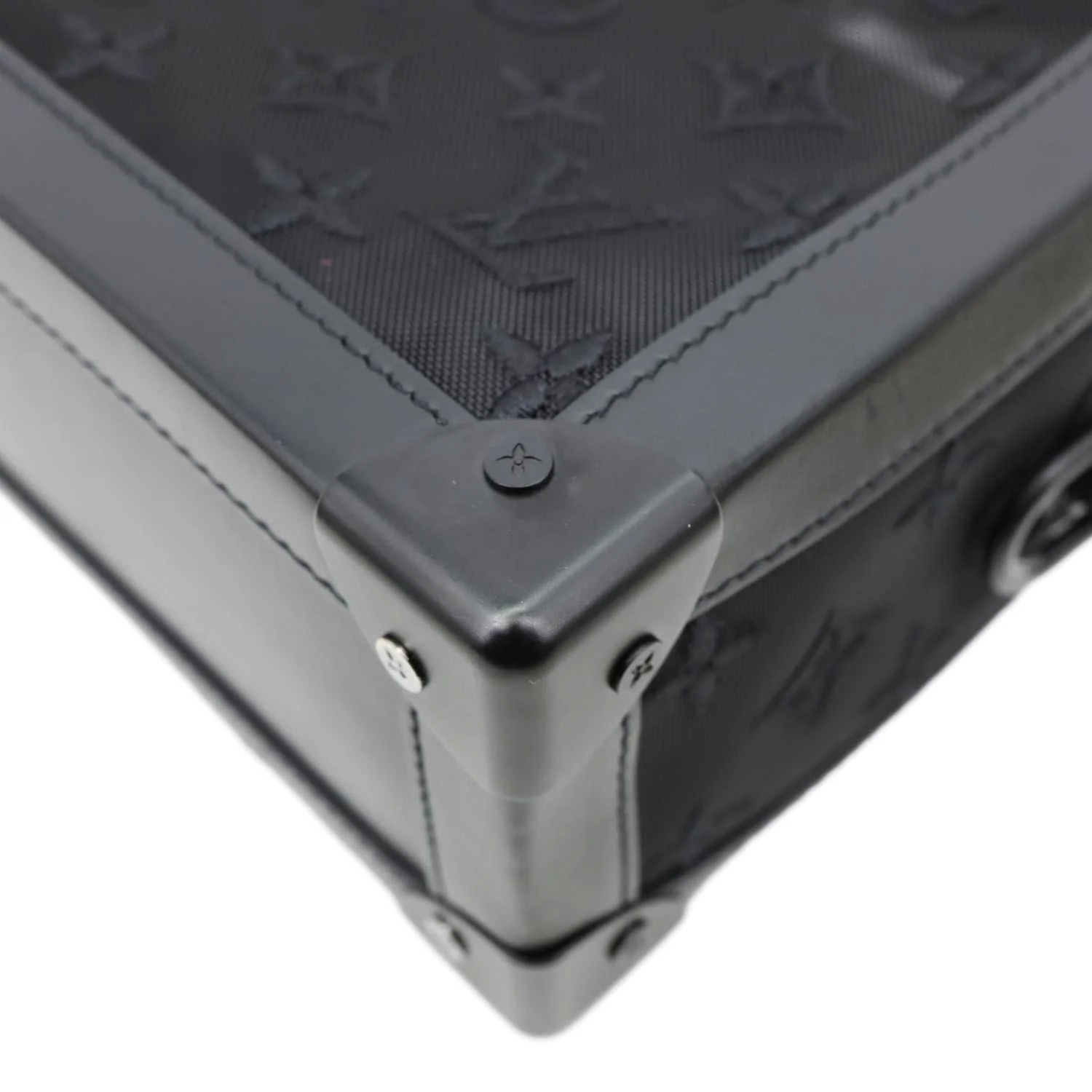 LOUIS VUITTON Soft Trunk Monogram Mesh Crossbody Bag Black - Image 9