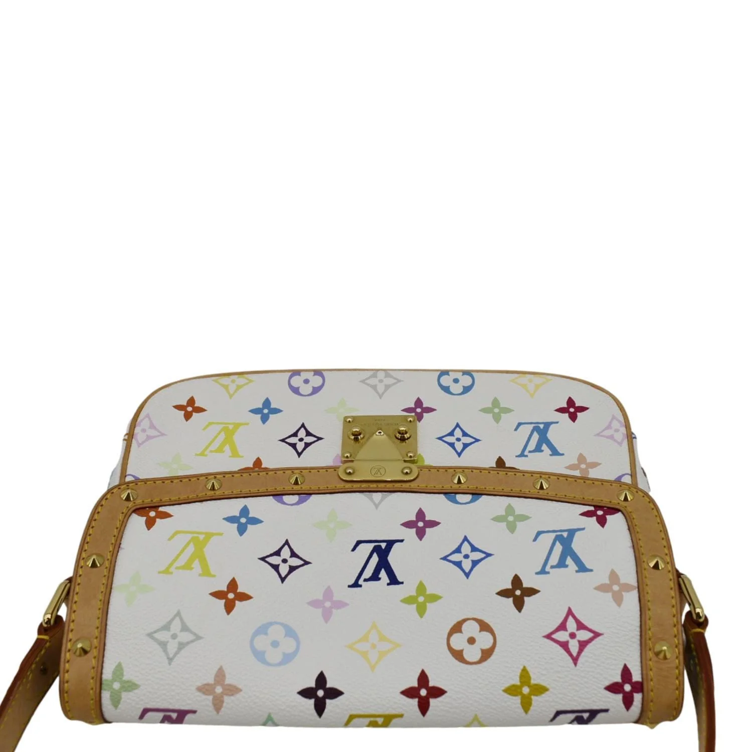 LOUIS VUITTON Sologne Multicolor Monogram Canvas Crossbody Bag White - Image 5