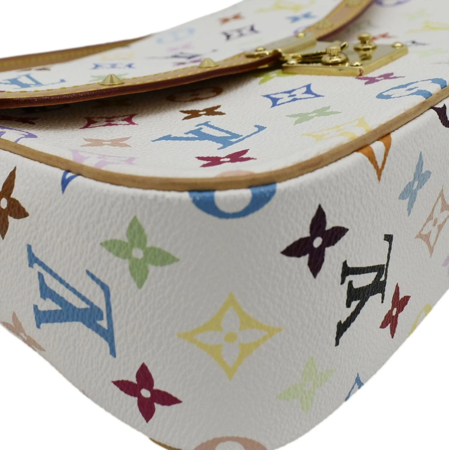 LOUIS VUITTON Sologne Multicolor Monogram Canvas Crossbody Bag White - Image 9