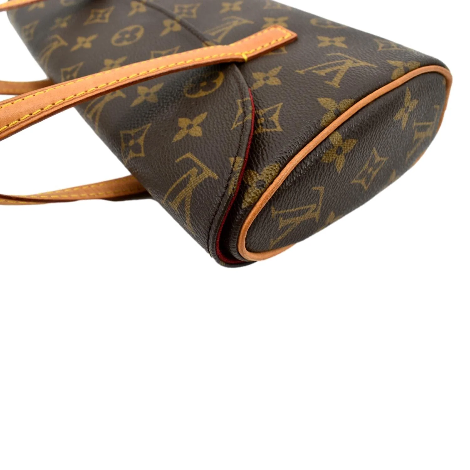 LOUIS VUITTON Sonatine Monogram Canvas Satchel Bag Brown - Image 4