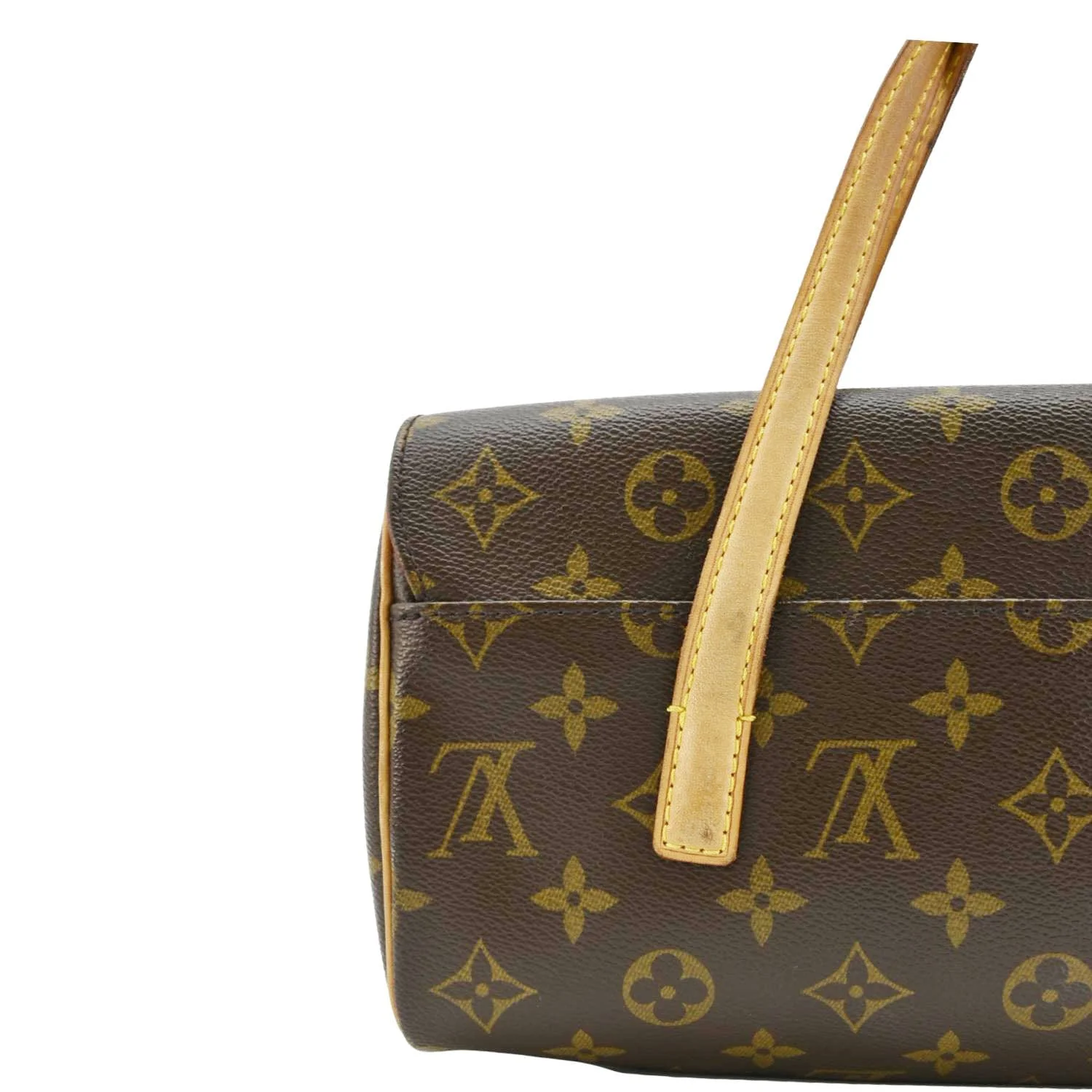 LOUIS VUITTON Sonatine Monogram Canvas Satchel Bag Brown - Image 11