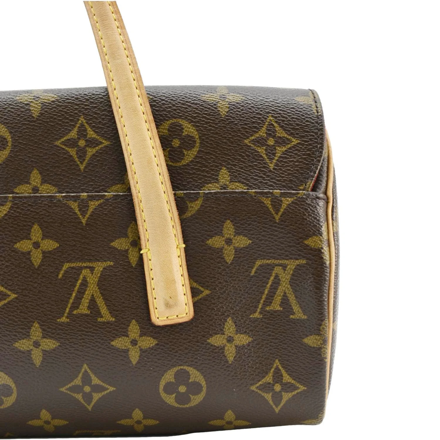 LOUIS VUITTON Sonatine Monogram Canvas Satchel Bag Brown - Image 14