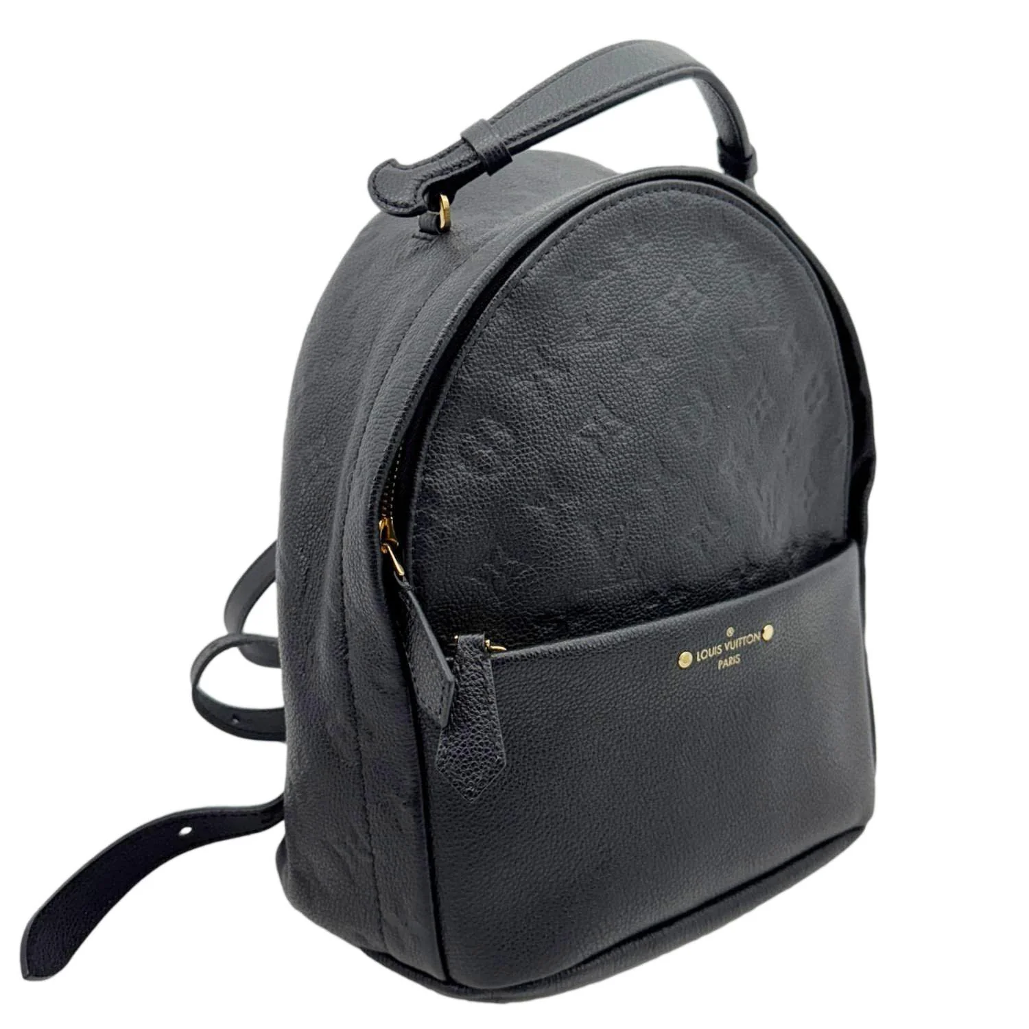LOUIS VUITTON Sorbonne Monogram Empreinte Leather Backpack Black - Image 4