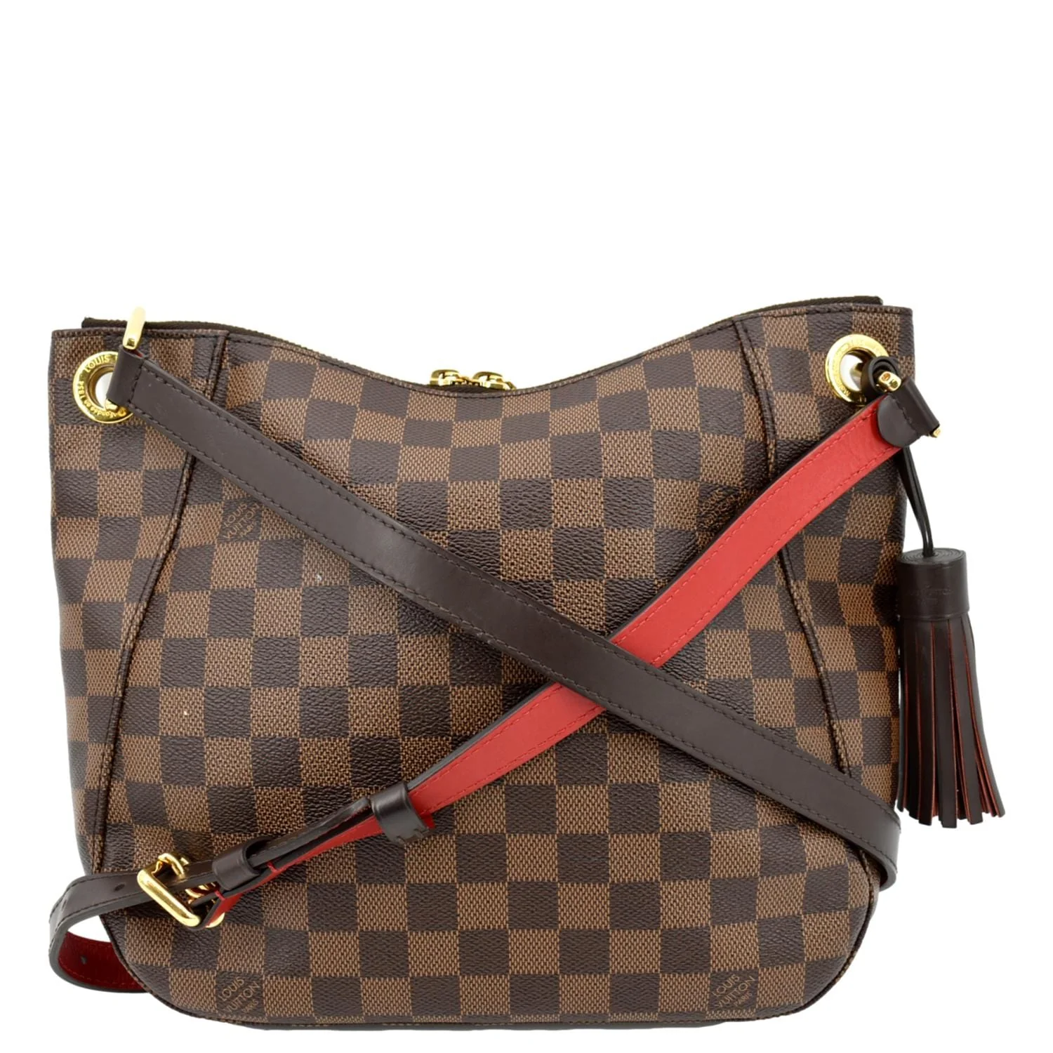 LOUIS VUITTON South Bank Besace Damier Ebene Crossbody Bag Brown - Image 3