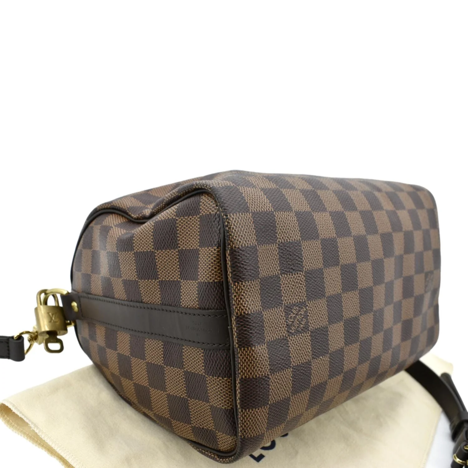 LOUIS VUITTON Speedy 25 Bandouliere Damier Ebene Shoulder Bag Brown - Image 9