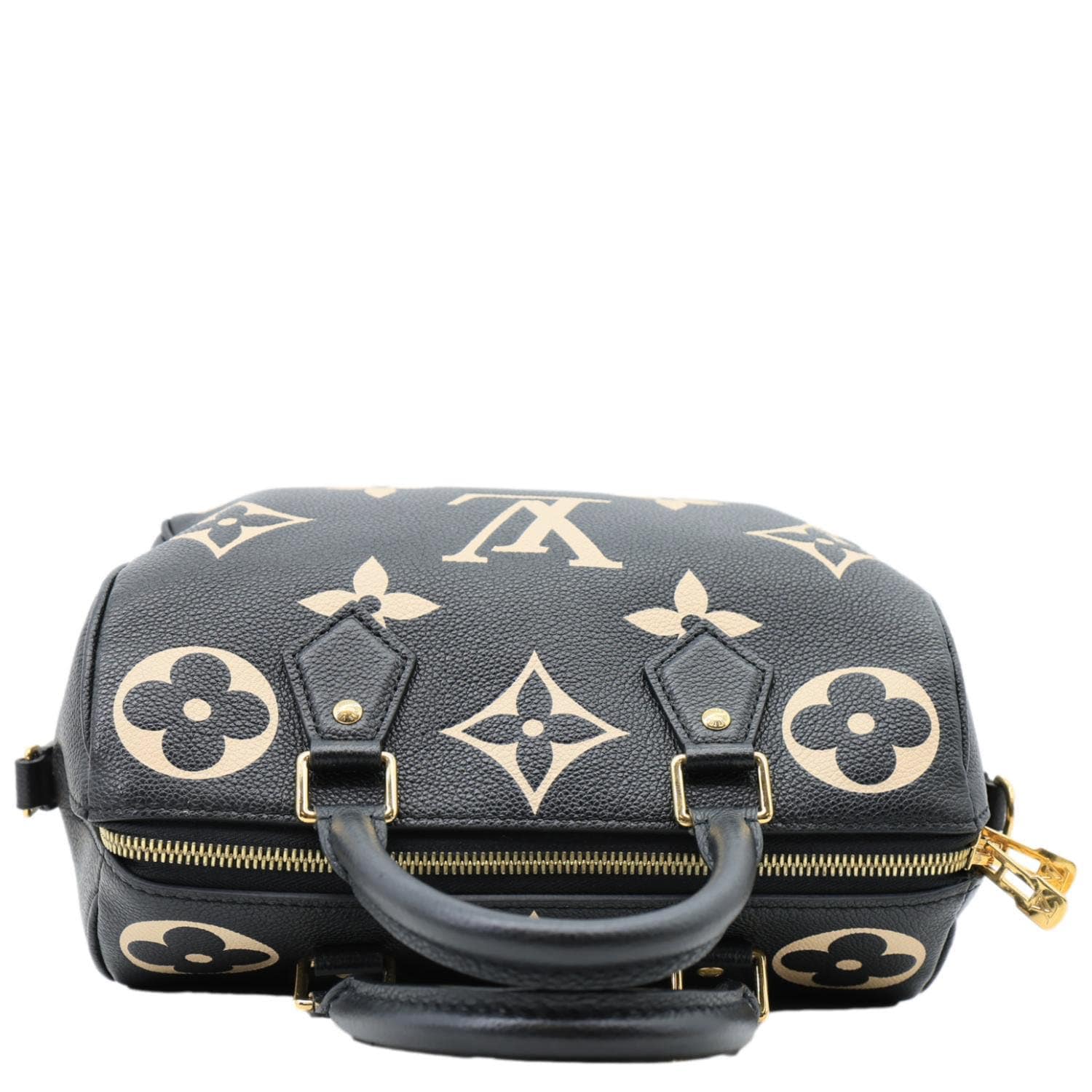 LOUIS VUITTON Speedy 25 Bandouliere Monogram Empreinte Leather Crossbody Bag Bicolor - Image 4