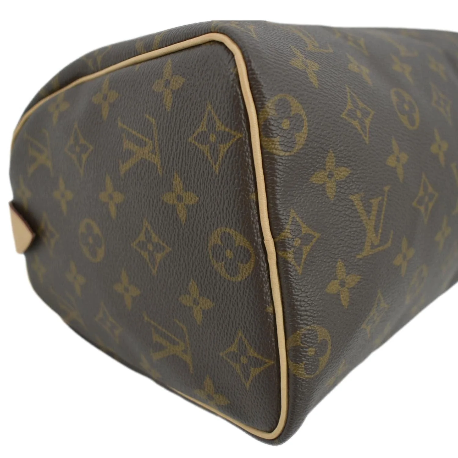 LOUIS VUITTON Speedy 25 Monogram Canvas Satchel Bag Brown - Image 8