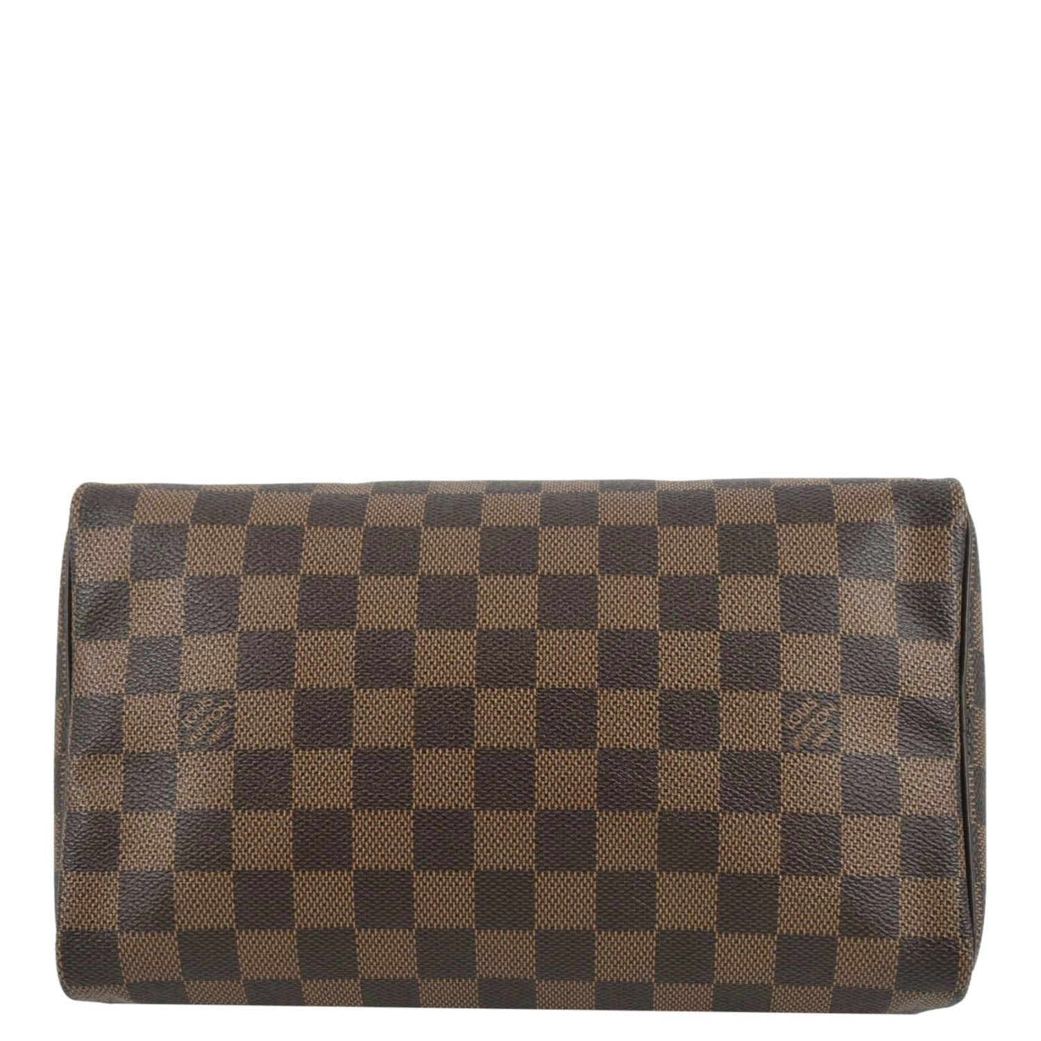 LOUIS VUITTON Speedy 25 Damier Ebene Satchel Bag Brown - Image 10