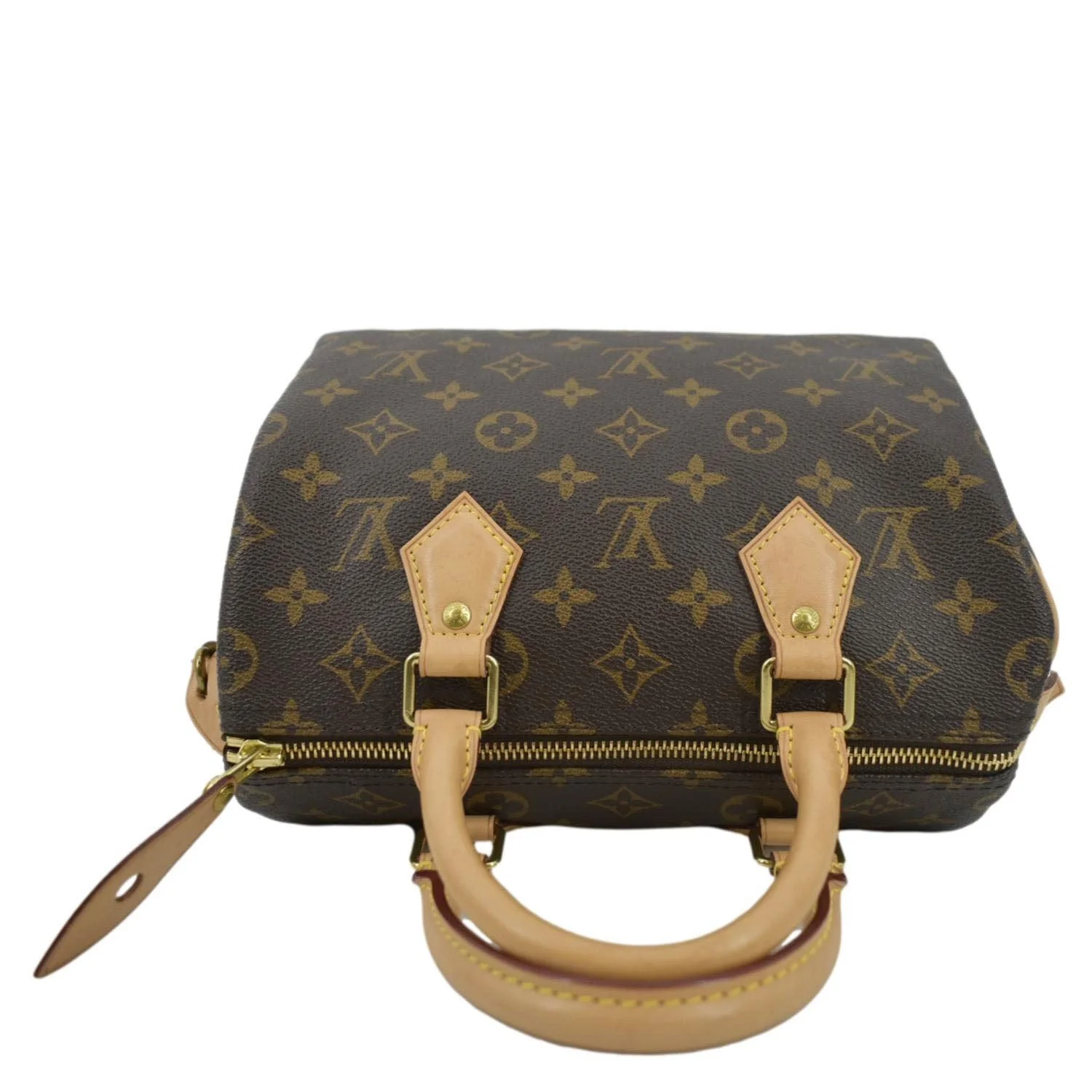 LOUIS VUITTON Speedy 25 Monogram Canvas Satchel Bag Brown - Image 5