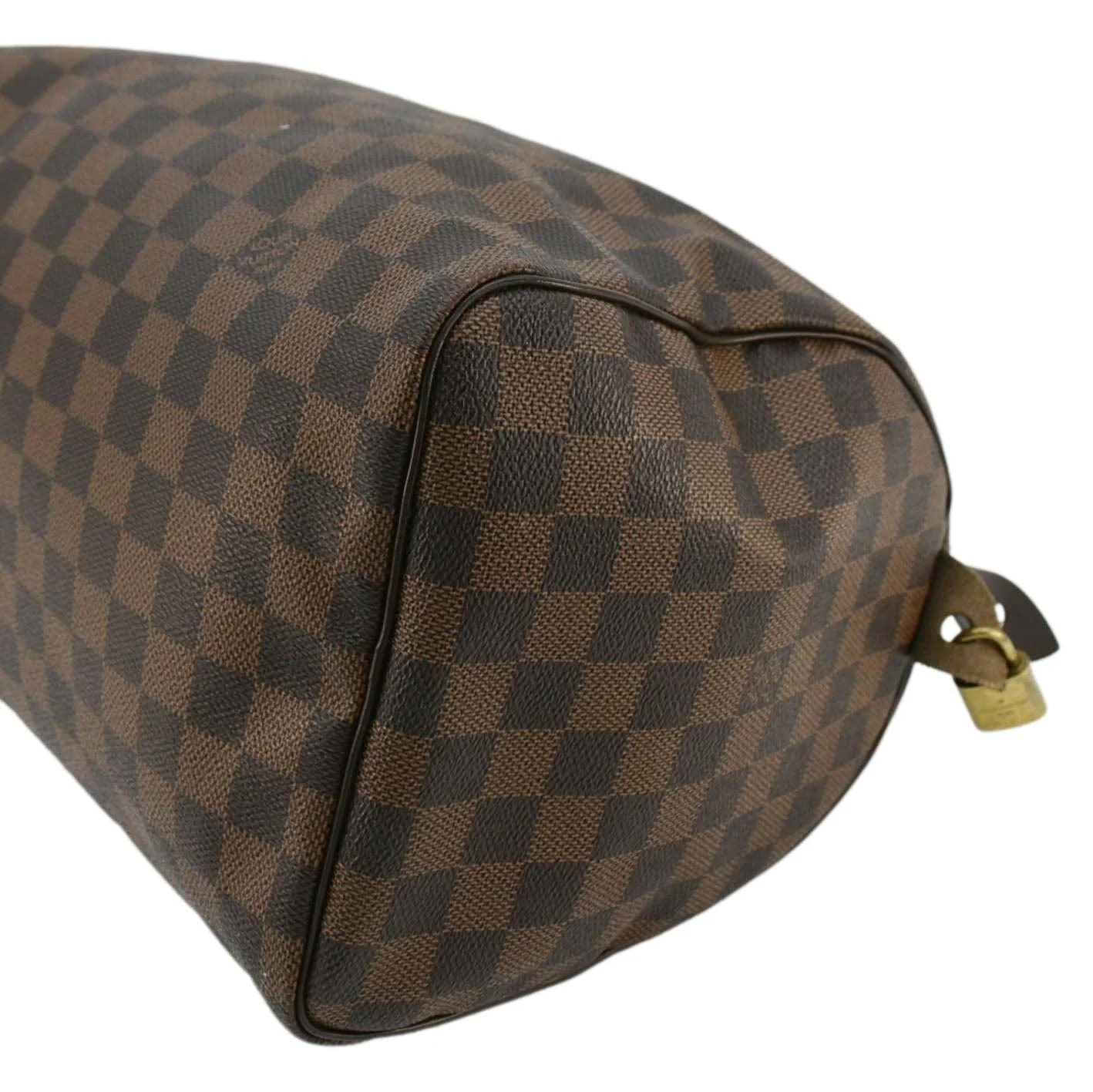 LOUIS VUITTON Speedy 30 Damier Ebene Satchel Bag Brown - Image 7