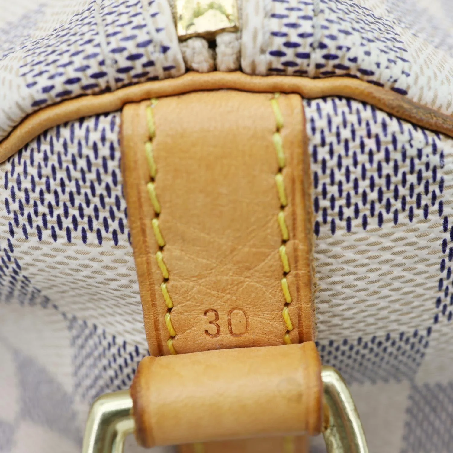 LOUIS VUITTON Speedy 30 Damier Azur Shoulder Bag White - Image 14